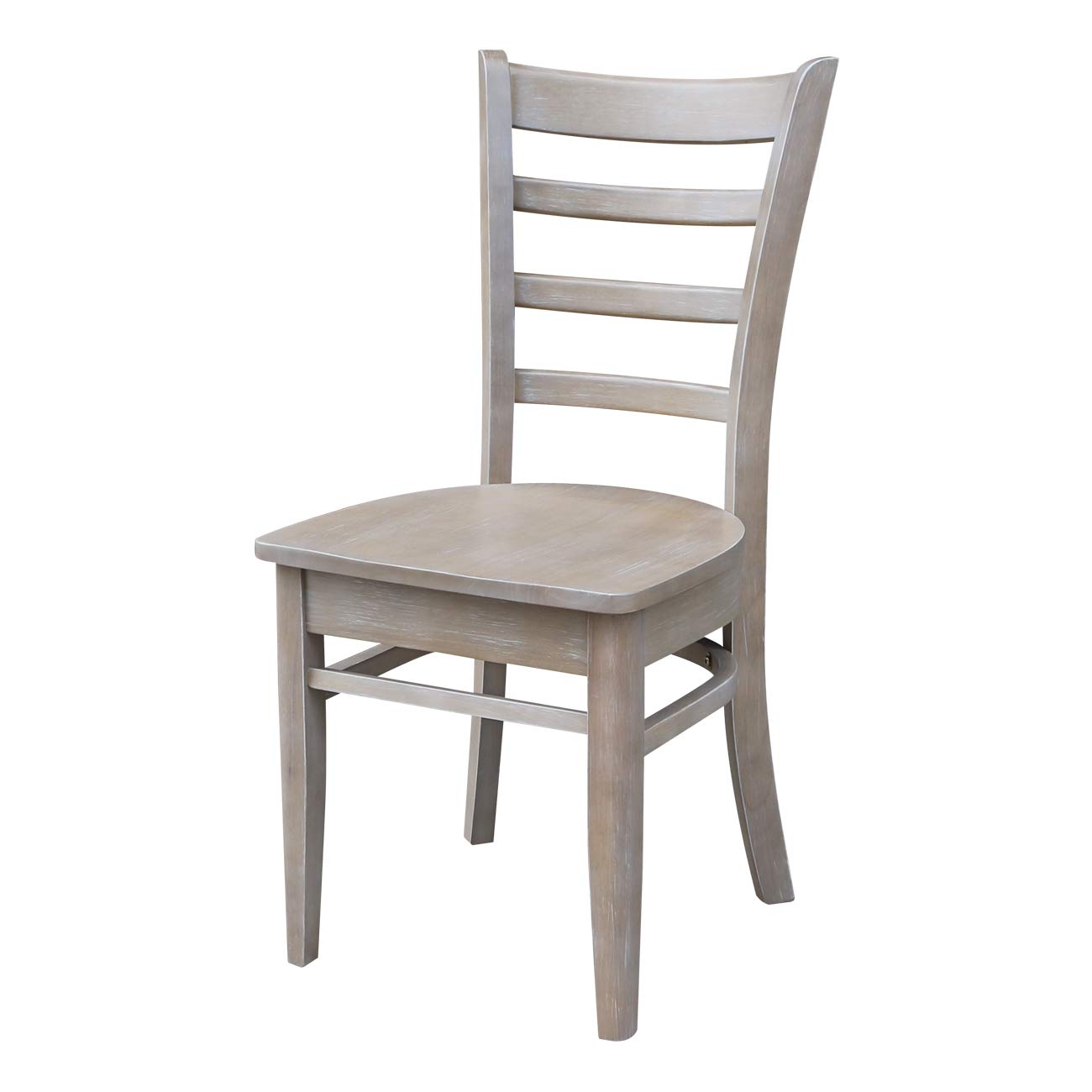 International Concepts Emily Side Dining Chairs Set of 2, Washed Gray Taupe - Perfect for Kitchen, Dining Room, and Small Space Decor