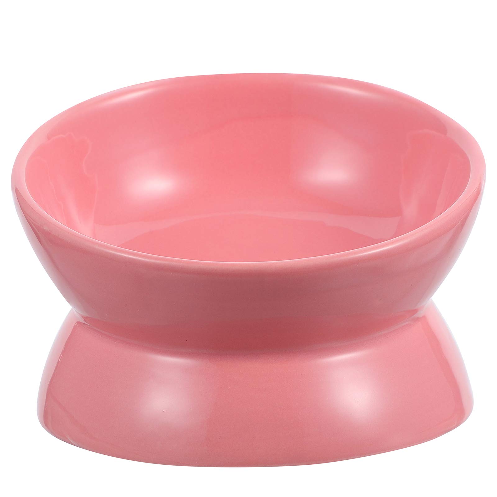 Raised Cat and Dog Bowl with Stand - Ceramic Pet Feeder for Flat-Faced Breeds, Kitten Bowls with Neck Guard - Perfect for Cats, Dogs, and Small Pets at Home or Travel Use