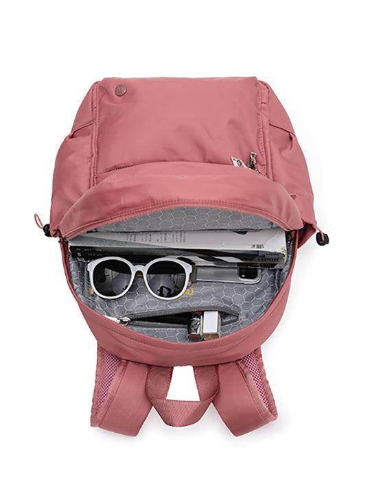 TOSCA TCA 957 Anti-Theft Backpack with RFID Protection - Coral Pink Travel Backpack for Commuting, School & Business Trips