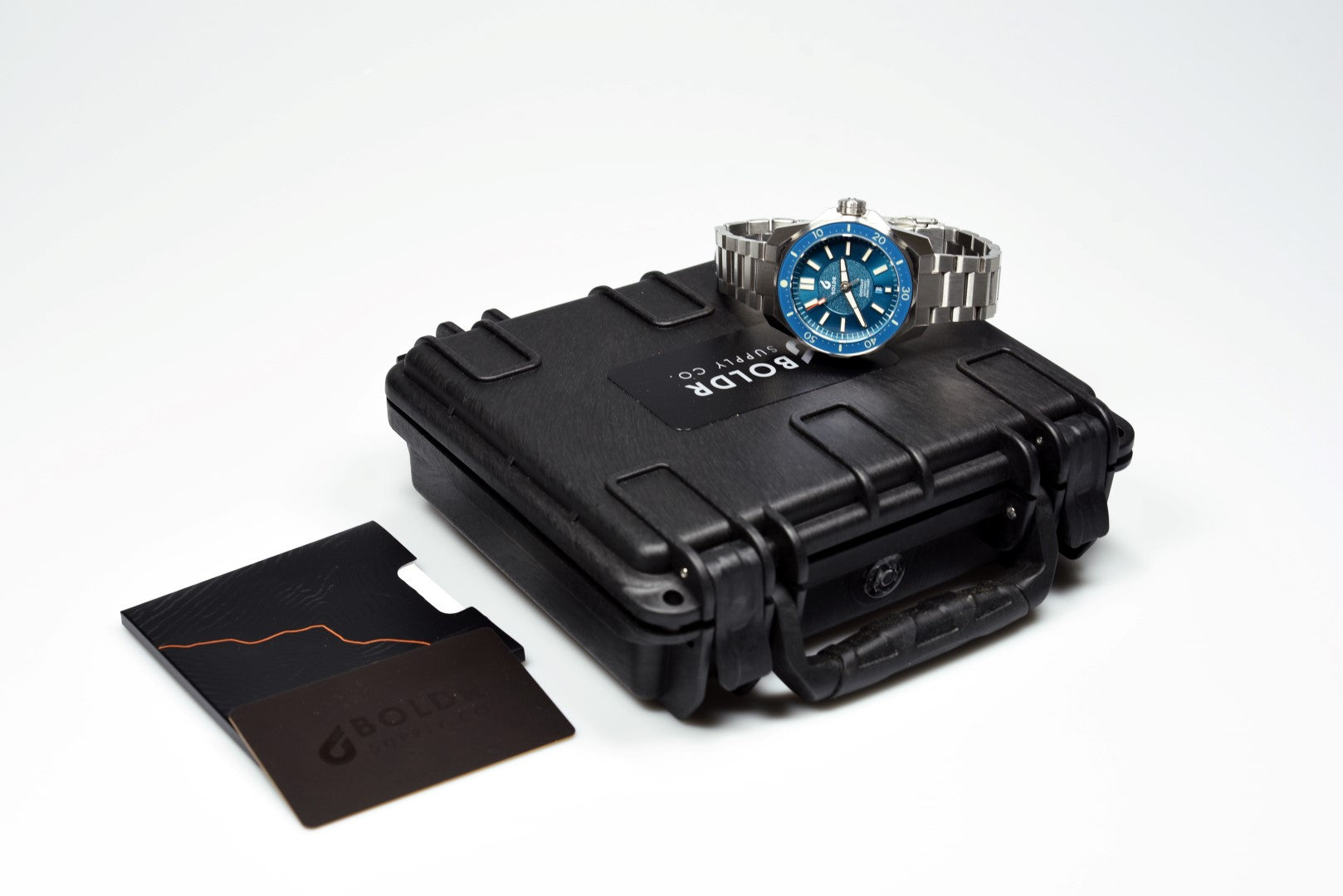 BOLDR Odyssey Pacific Blue Automatic Dive Watch - Pre-Owned Luxury Timepiece for Men | Waterproof Diver's Watch for Swimming, Snorkeling & Outdoor Adventures