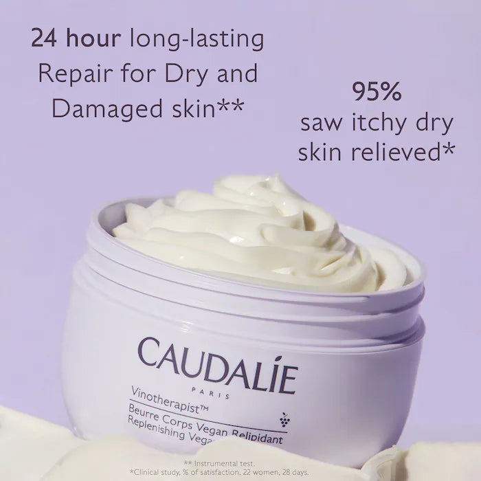 Vegan Body Butter by Vinotherapist™ Caudalie - Hydrating & Nourishing for Dry Skin - Perfect for Daily Moisturizing & Spa Treatments