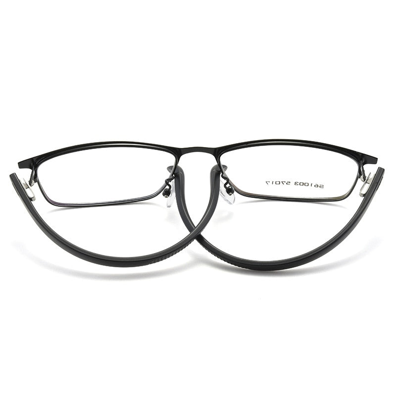 Bclear Men's Full Rim TR90 Alloy Frame Spring Hinged Eyeglasses 61003 - Lightweight & Durable Glasses for Work, Reading & Everyday Use