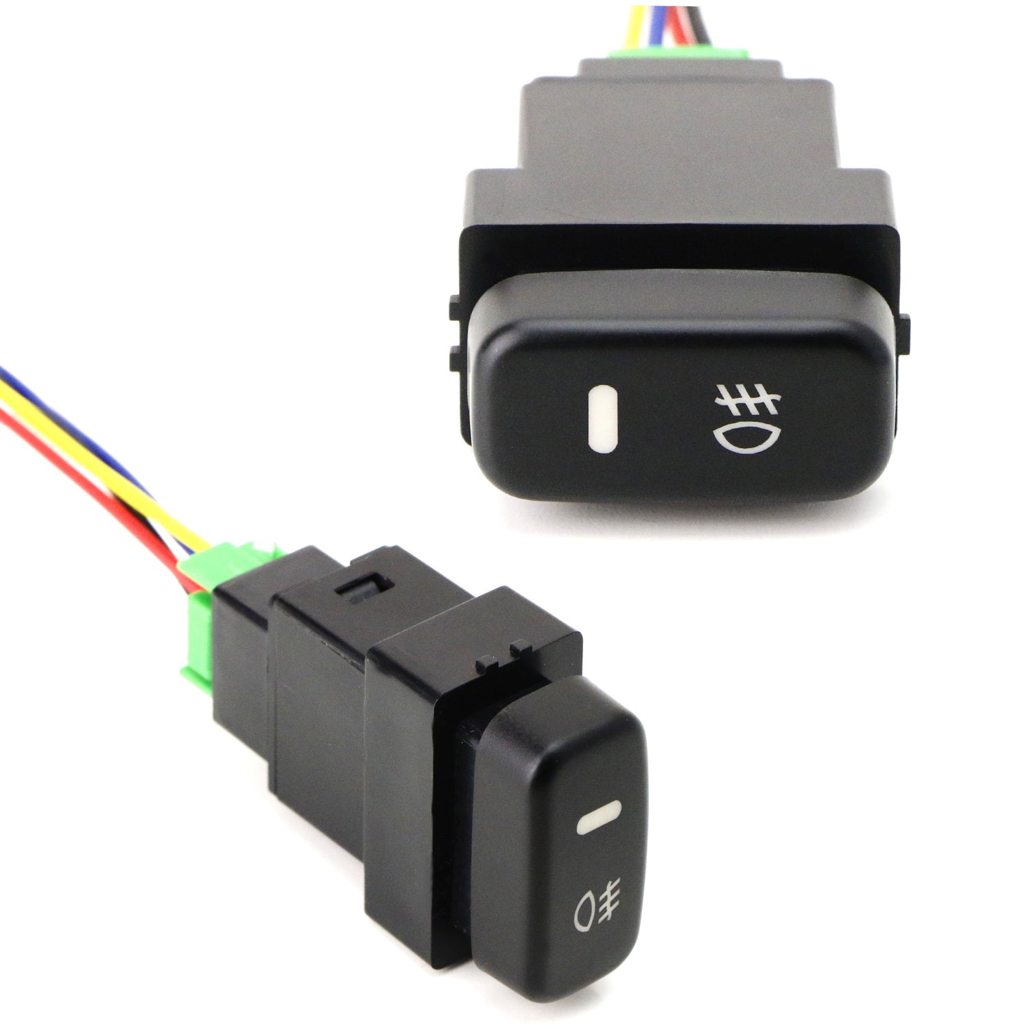 12V 4 Pole Push Button Switch with LED Indicator - Factory Style for Mitsubishi - Perfect for Automotive, Marine, and Industrial Control Panels