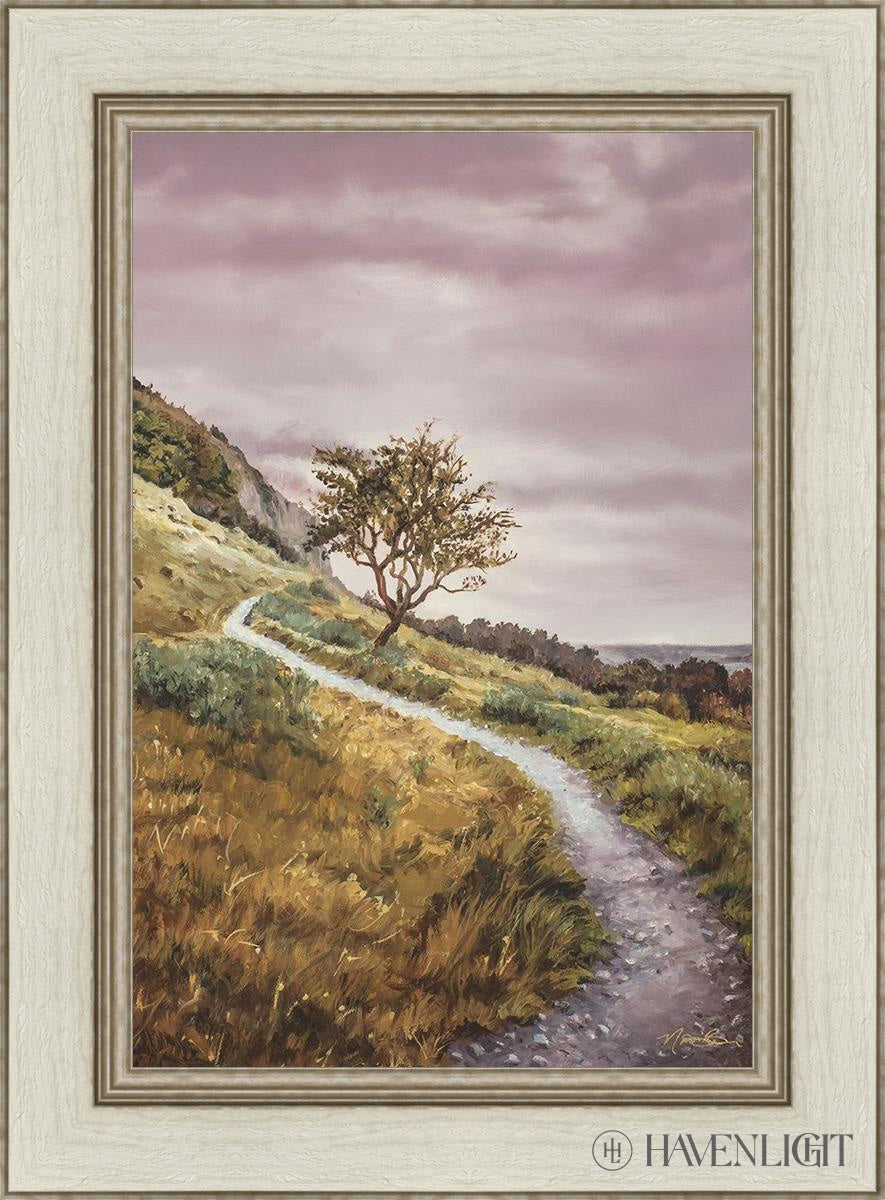 Broken Path Mountain Top Wall Art - Handmade Boho Decor for Living Room, Bedroom & Office - Inspirational Nature Landscape Painting for Home Decor