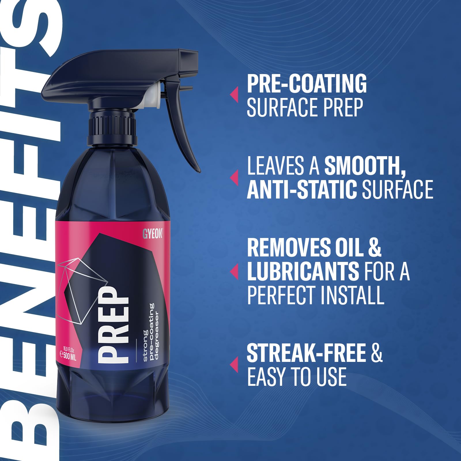 GYEON Prep Redefined 1000ml - Ceramic Coating Prep Spray for Cars | Pre-Coating Detailing Spray for Professional Ceramic Coating Application | Perfect for Detailing, Car Shows & Long-Term Paint Protection