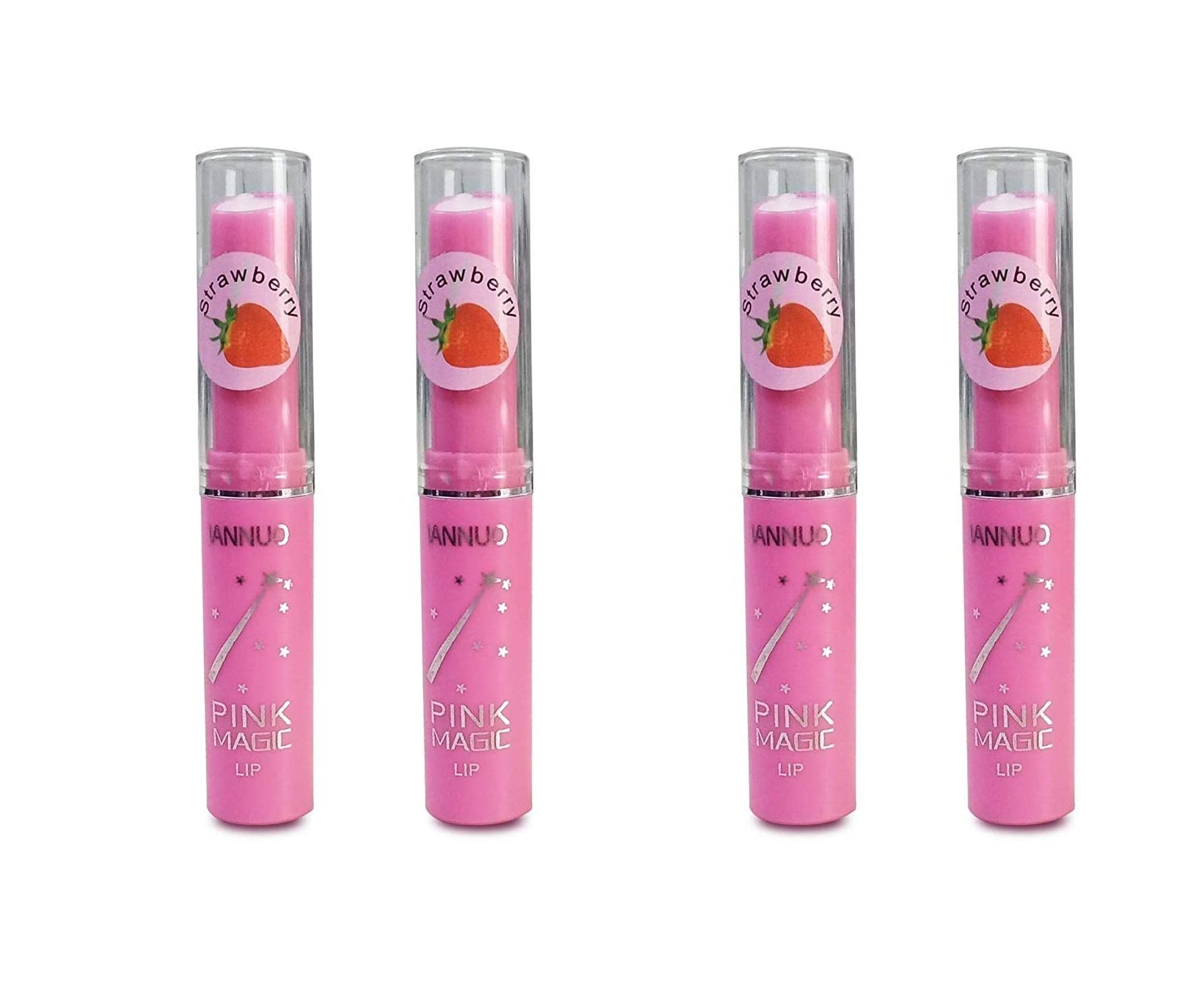 MK 4-Piece Pink Magic Lip Winter Balm with Vitamin C - Hydrating Lip Care for Dry Chapped Lips | Perfect for Cold Weather, Skiing & Daily Moisturizing