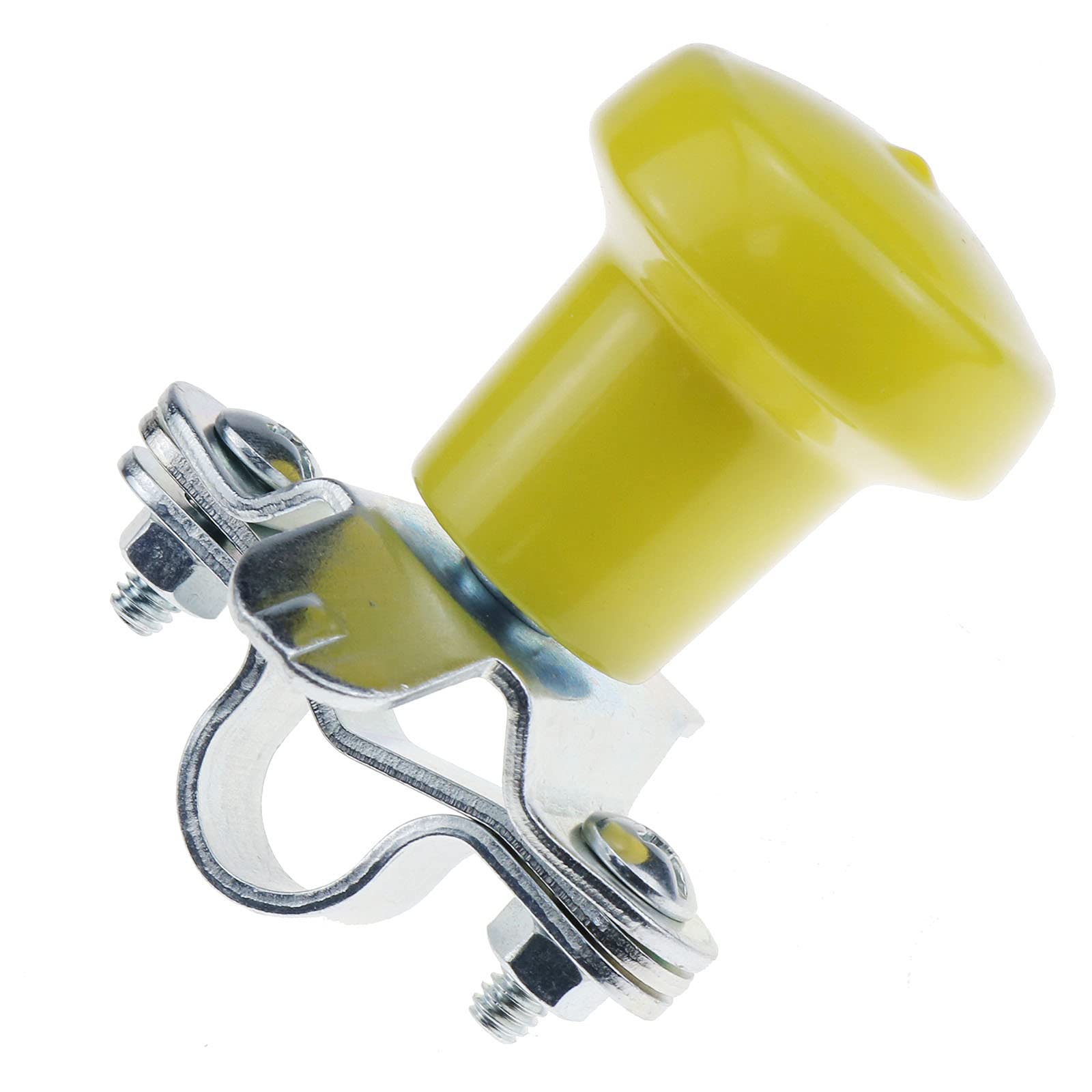 DVPARTS Yellow Vinyl Steering Wheel Spinner Knob with Ball Bearing - Universal Fit for John Deere, Ford, IH, Massey Ferguson, Cub Cadet & Moline Tractors - Perfect for Farm & Lawn Equipment Steering Control