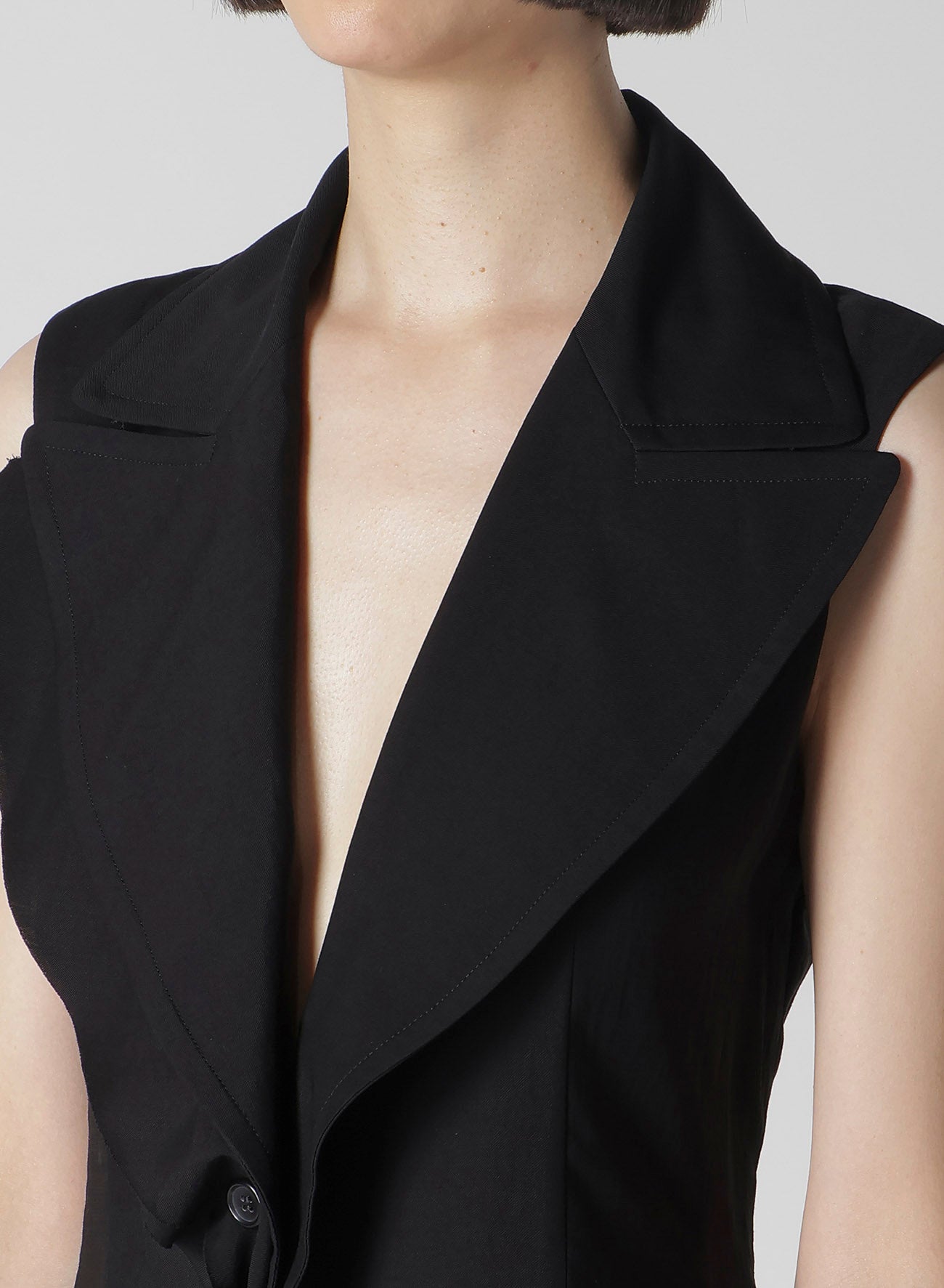 Elegant Cu/W High Twisted Gabardine Front Draped Sleeveless Dress for Women | Formal & Cocktail Party Wear | Office & Evening Occasion Outfit