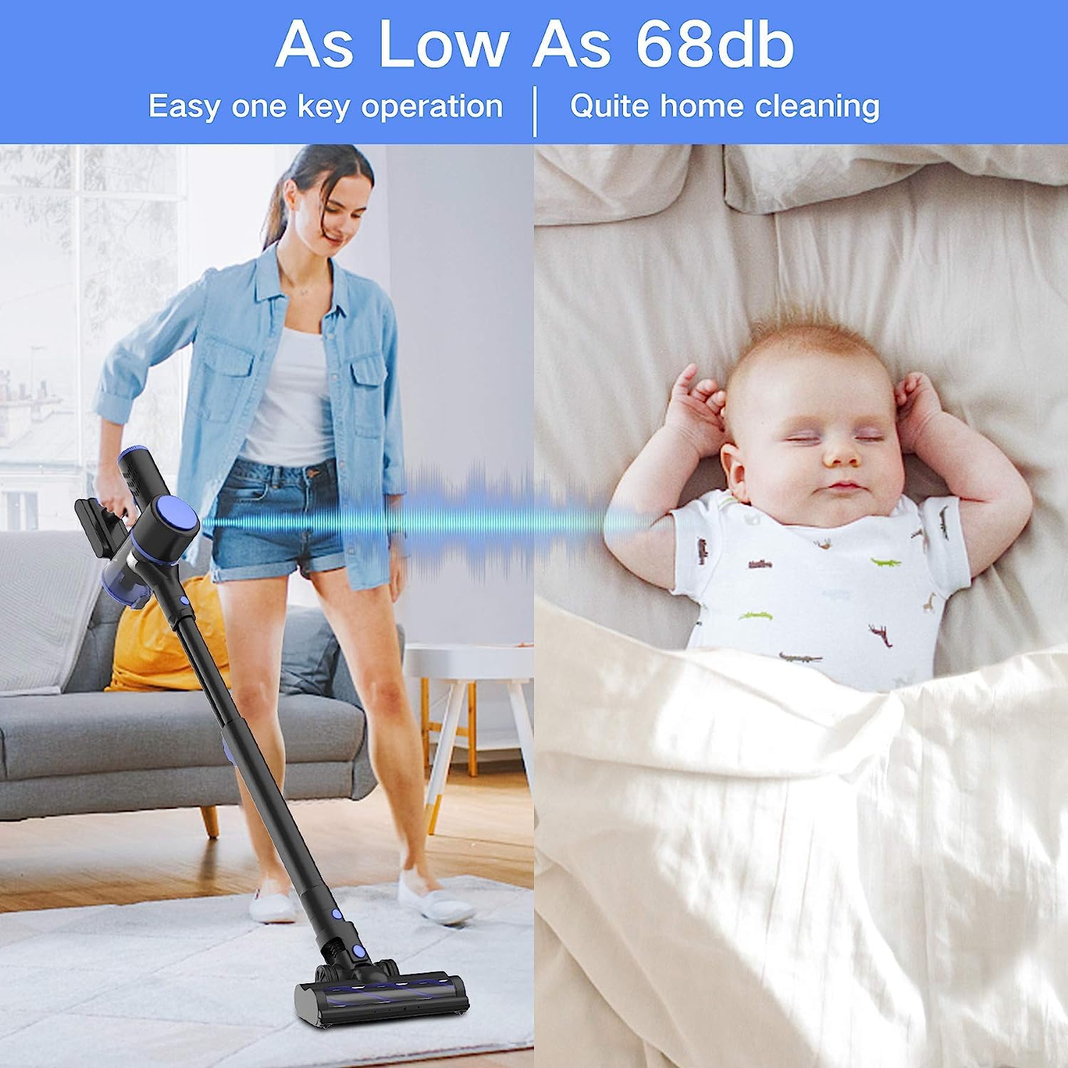 WOWGO Cordless Vacuum Cleaner - 6-in-1 Lightweight Stick Vacuum for Home Cleaning, 40 Min Runtime, Handheld for Hardwood Floors, Carpets, Cars & Pet Hair | Perfect for Apartments, Stairs & Quick Cleanups
