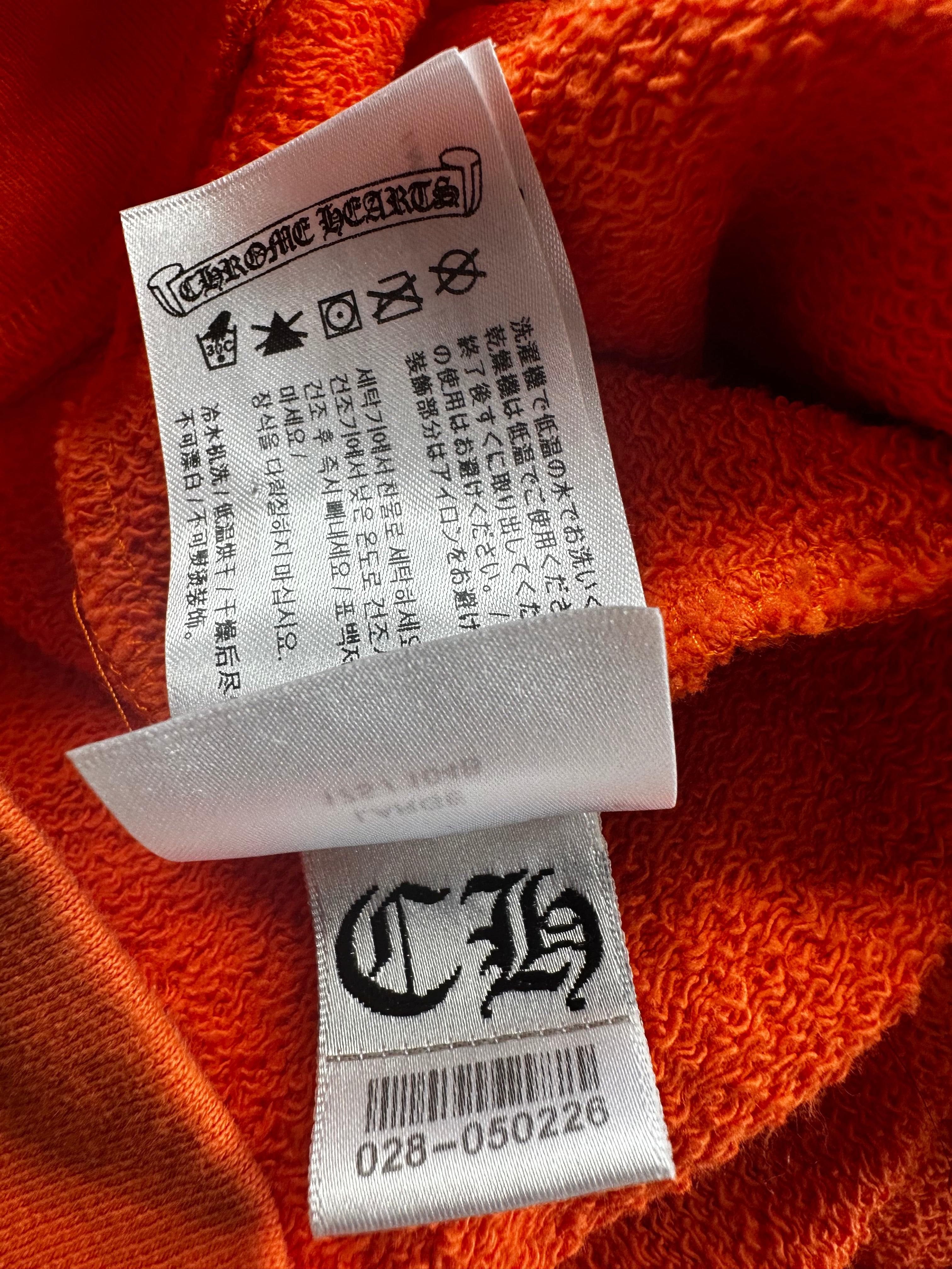 Chrome Hearts Orange & Black Dagger Logo Hoodie - Stylish Streetwear for Men & Women | Perfect for Casual Outfits, Urban Fashion & Hip-Hop Style