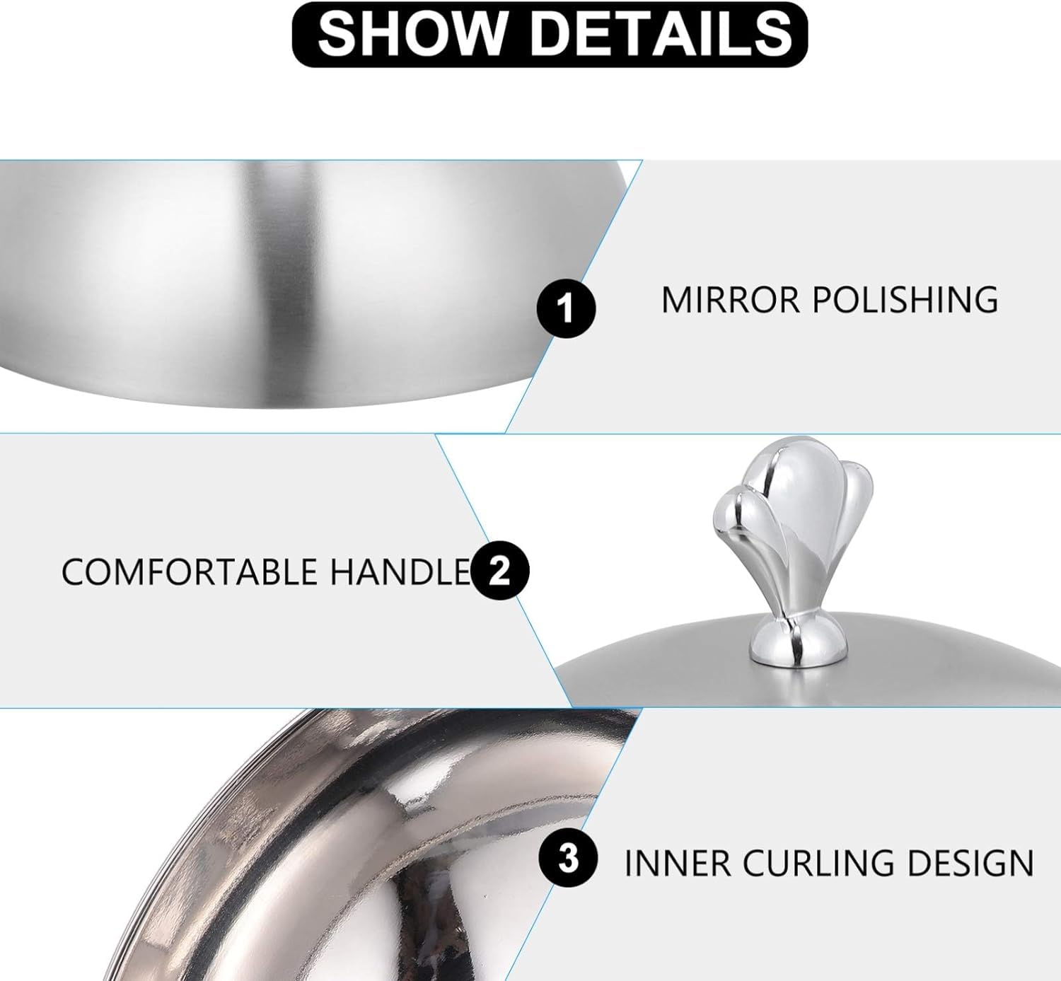 Stainless Steel Food Cover Dome for Home & Restaurant - Keep Dishes Fresh