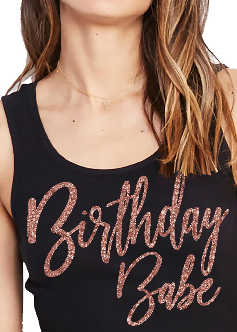 Rose Gold Birthday Shirts for Women - Cute Birthday Tank Tops - Comfortable & Stylish Women's Birthday Apparel - Perfect for Parties, Girls Night Out & Birthday Celebrations