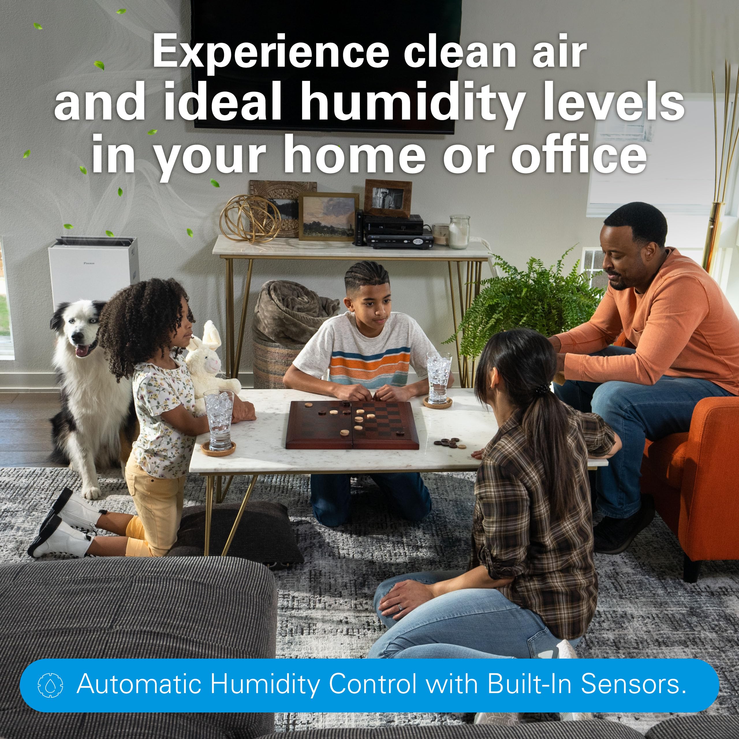 DAIKIN MCKB70YSAU HEPA Air Purifier with Activated Carbon & UVC LED Light - Zero Ozone, CARB Certified (12.5x12.5x30 in) for Bedroom, Office & Allergy Relief