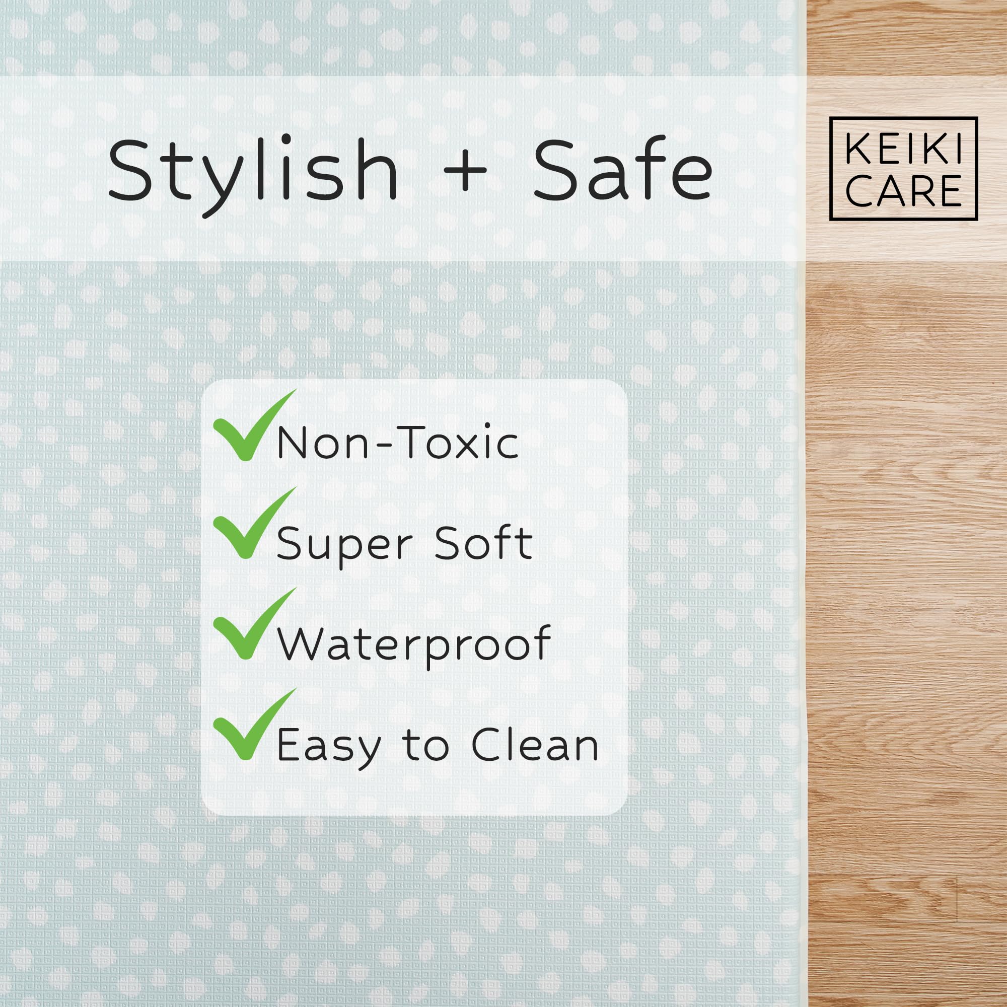 Reversible Baby Play Mat 82” x 55” - Extra Large Waterproof Foam Floor Mat for Infants, Toddlers & Kids | Non-Toxic, Durable & Easy to Clean | Perfect for Nursery, Playroom, Gym & Daycare Activities | Soft Cushioned Surface for Crawling, Playing & Learning