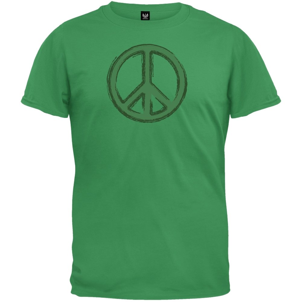 Old Glory St. Patrick's Day Peace Sign Irish Green T-Shirt | Vintage Patriotic Shamrock Tee for Men & Women | Perfect for Irish Festivals, Pub Crawls & St. Paddy's Day Celebrations