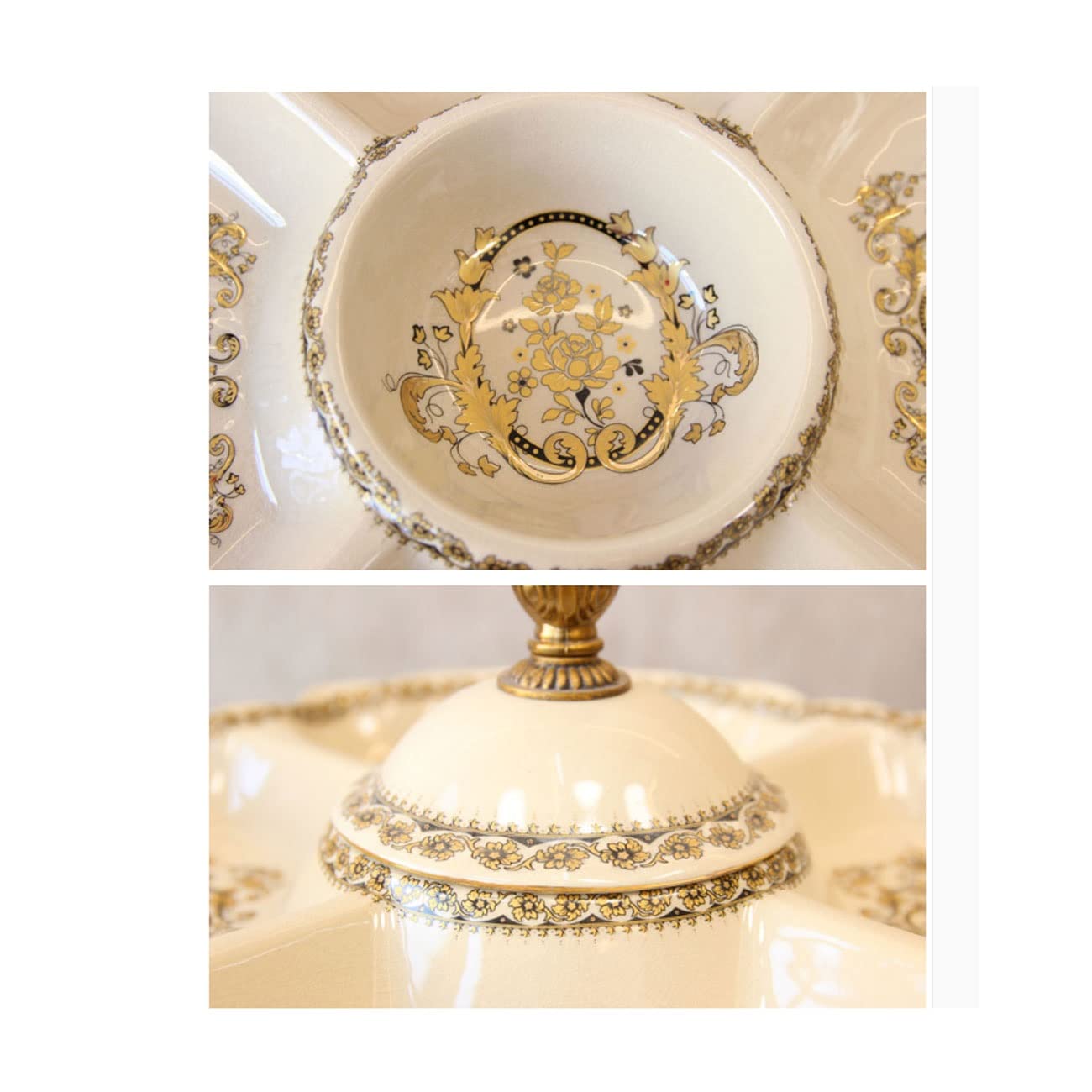 Premium Ceramic Snack Plates & Fruit Serving Trays - Elegant Centerpiece Bowls for Dining Room, Party, and Home Decor (Set of 3) - Perfect for Entertaining, Appetizers, and Fruit Displays