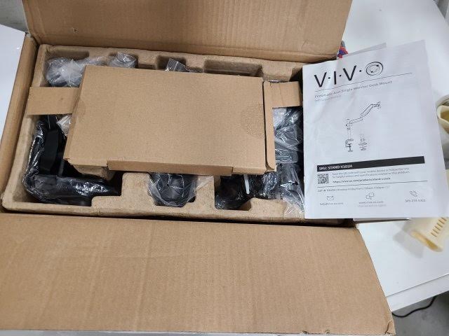 VIVO Heavy Duty Articulating Single Pneumatic Spring Arm Desk Mount Stand for 17-35 Inch Screens, VESA Compatible Black (Model: STAND V101H) - Perfect for Home Office, Gaming, and Multi-Monitor Setups