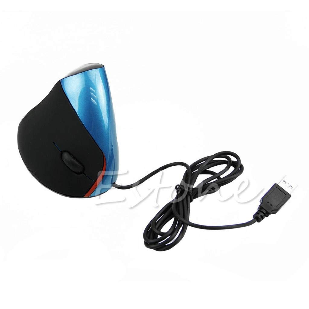 High Precision Vertical Ergonomic USB Optical Mouse for PC & Laptop - Comfortable Wrist Support for Office Work, Gaming & Long Computer Use