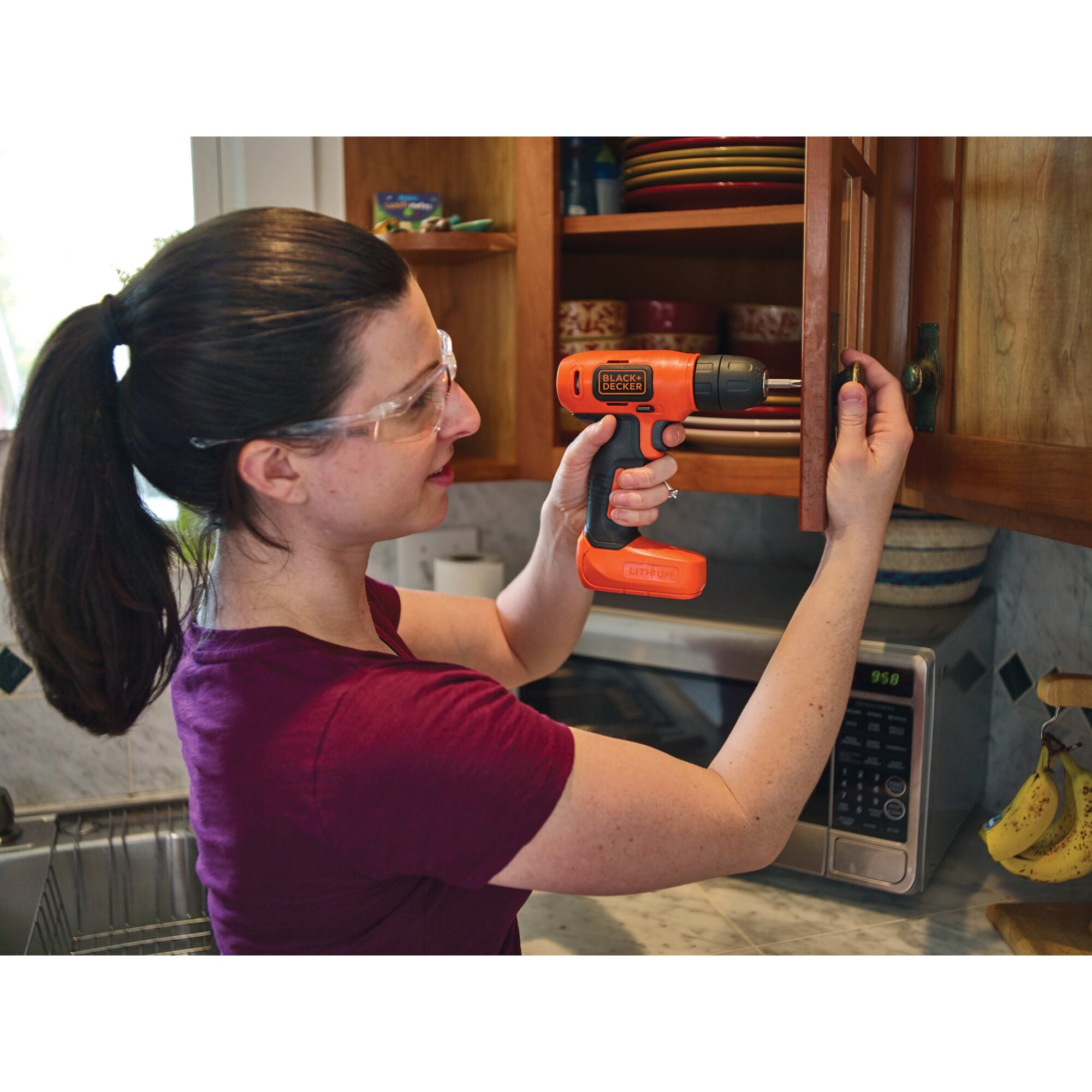 8V MAX Cordless Lithium Drill - Lightweight & Powerful for Home DIY Projects, Woodworking, and Furniture Assembly