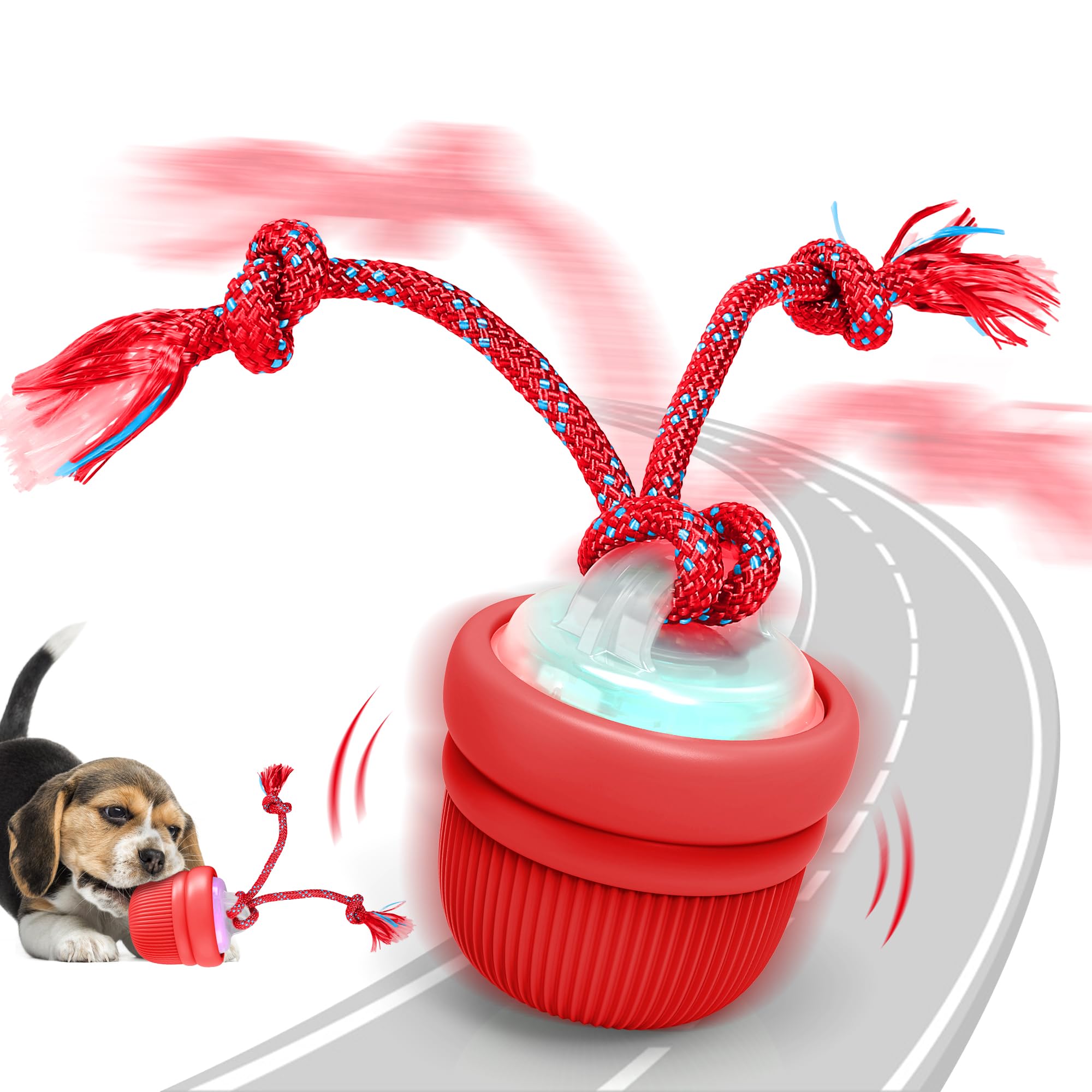 Interactive Dog Toys for Small & Medium Dogs - Automatic Rolling Motion Activated Ball, USB Rechargeable & Waterproof - Perfect for Indoor Play, Training & Boredom Relief