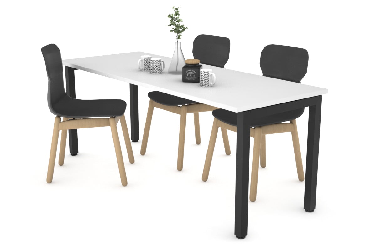 Quadro Square Legs Table - 1600L x 800W Modern Dining Table for Home & Office | Perfect for Kitchen, Dining Room, Conference Room & Workspace
