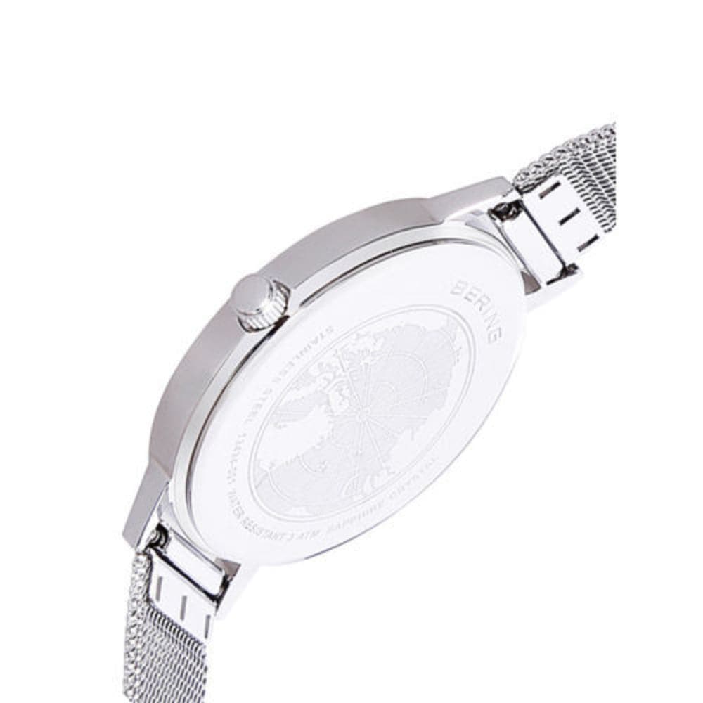 BERING 13434 001 Classic Women's Watch - Slim Minimalist Stainless Steel Mesh Band Analog Watch with Sapphire Glass - Perfect for Office, Business Meetings & Everyday Wear