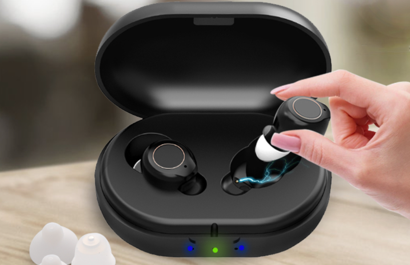 Discreet Invisible Hearing Aids with Portable Charging Case - Perfect for Travel, Work & Social Events