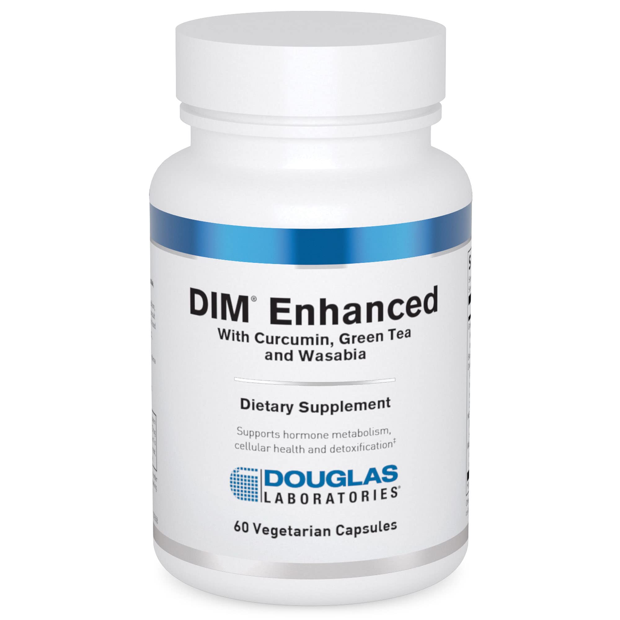 Douglas Laboratories DIM Enhanced - 60 Vegetarian Capsules for Hormone Balance, Cellular Health & Detox with Antioxidants, Green Tea Extract & Wasabia - Supports Women's Wellness, Menopause Relief & Healthy Metabolism - Perfect for Daily Supplement Routine & Detox Programs