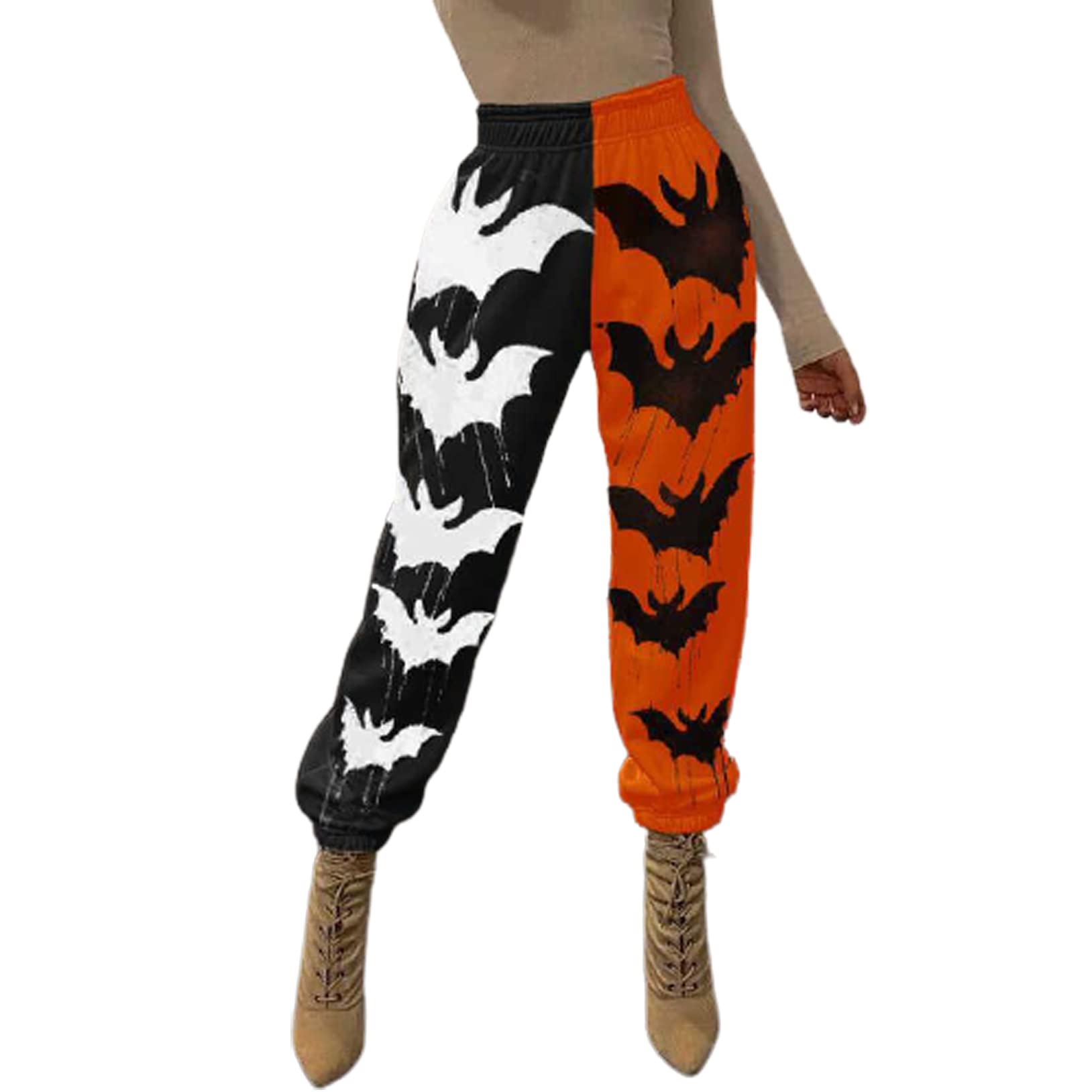 Y2K Women's Graphic Sweatpants - Baggy Joggers with Elastic High Waist & Pockets | 90s Retro Lounge Pants for Casual Wear, Street Style & Home Comfort