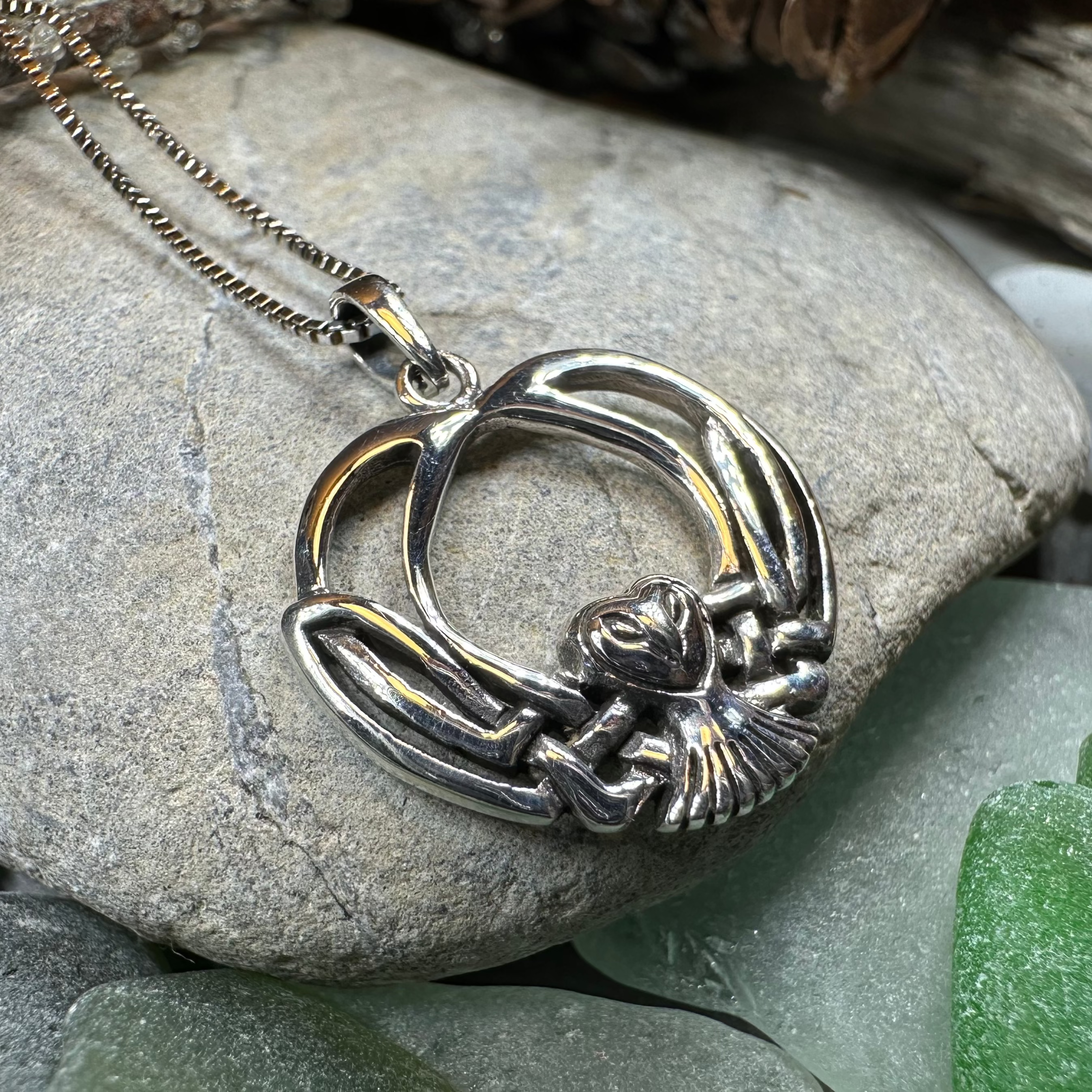 Celtic Owl Pendant Necklace - Handcrafted Sterling Silver Jewelry for Women - Perfect for Gifts, Boho Fashion & Spiritual Protection