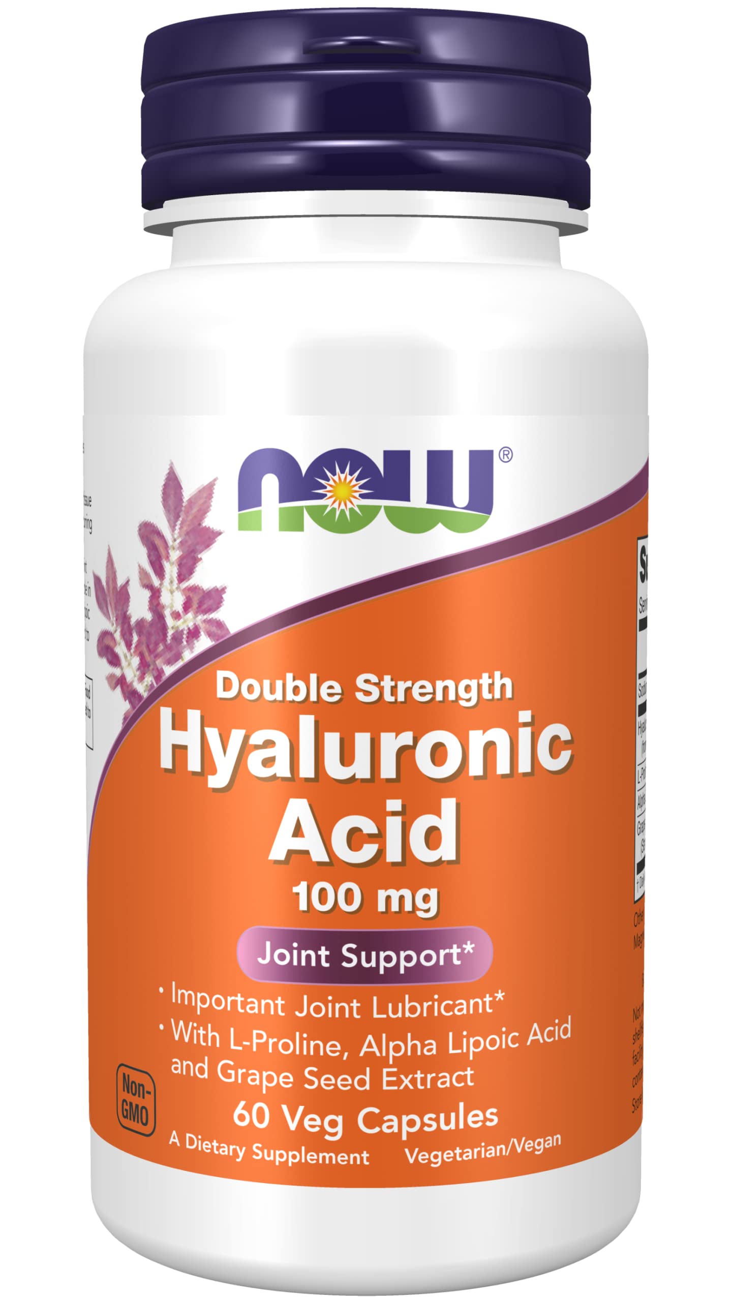 Premium Hyaluronic Acid 100mg Supplement - 60 Veggie Capsules (2-Pack) for Joint Support & Skin Hydration | Ideal for Daily Wellness & Anti-Aging Routine