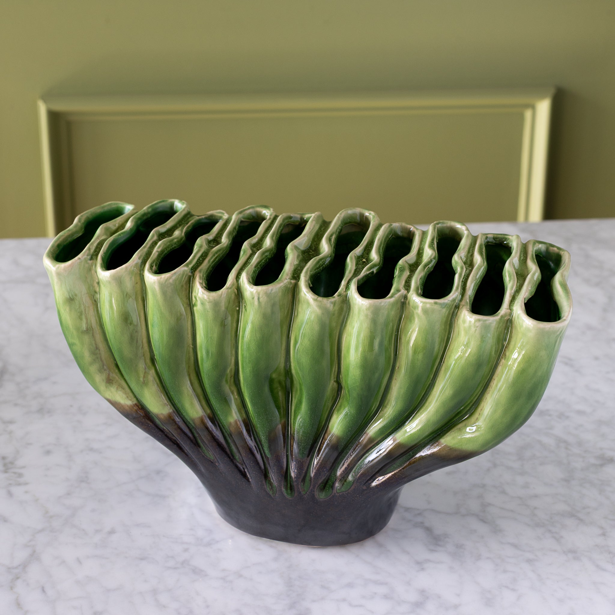 Handmade Artisan Ceramic Vase - Elegant Home Decor for Living Room, Dining Table & Wedding Centerpiece