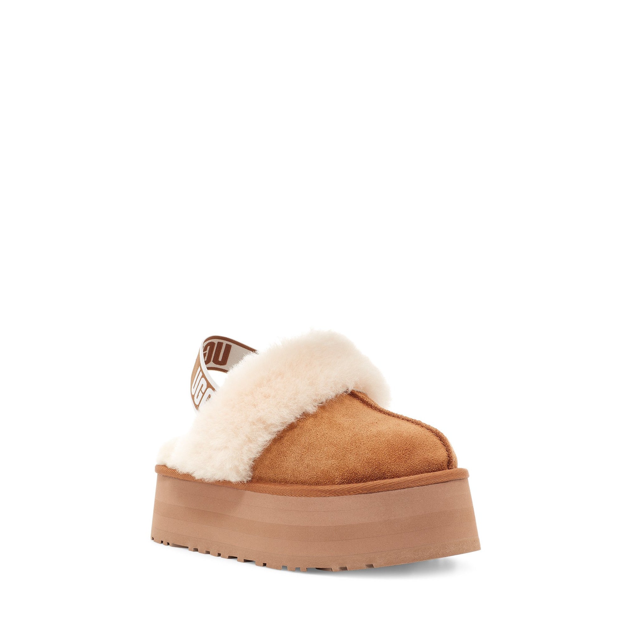 UGG Women's Funkette Slippers - Chestnut Brown Cozy Indoor/Outdoor House Shoes for Winter Comfort & Warmth | Perfect for Lounging at Home, Running Errands & Cold Weather Wear