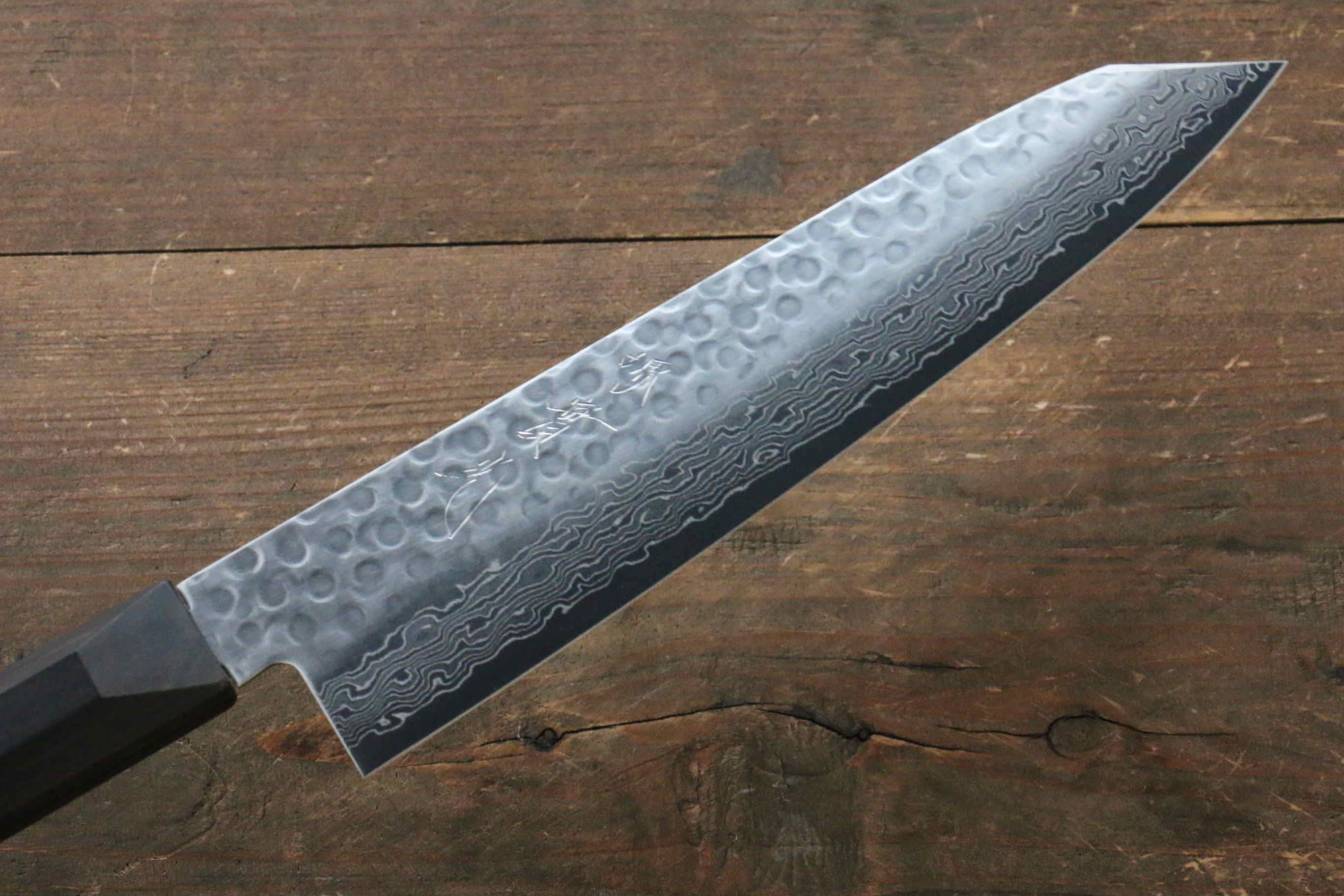 Premium Jikko VG10 17-Layer Damascus Gyuto Chef Knife 200mm - Japanese High-Carbon Stainless Steel Blade with Ebony Wood Handle - Perfect for Sushi, Meat Cutting & Professional Kitchen Use