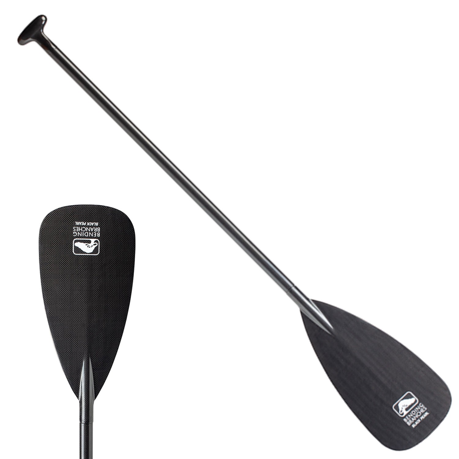 Bending Branches Black Pearl ST Carbon Straight Shaft Canoe Paddle - Lightweight & Durable Carbon Fiber Canoeing Paddle for Kayaking, Fishing, and Outdoor Water Sports