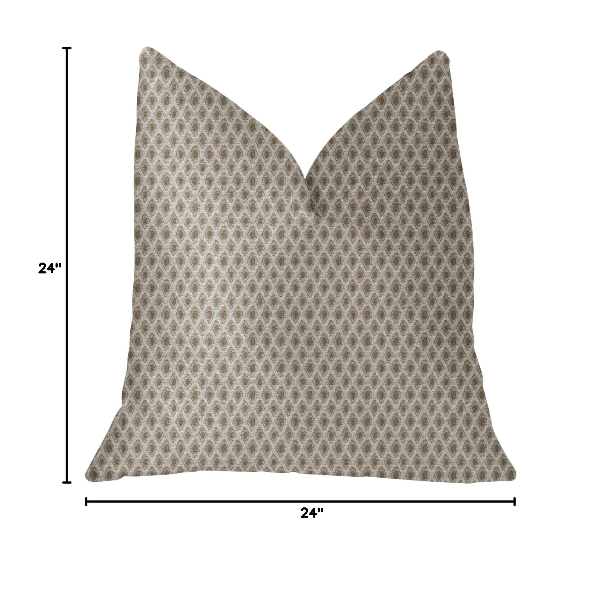 Plutus Diamant Luxury Throw Pillow 24x24 Inches - Premium Decorative Cushion for Sofa, Bed & Home Decor - Soft & Stylish Living Room Accent Pillow