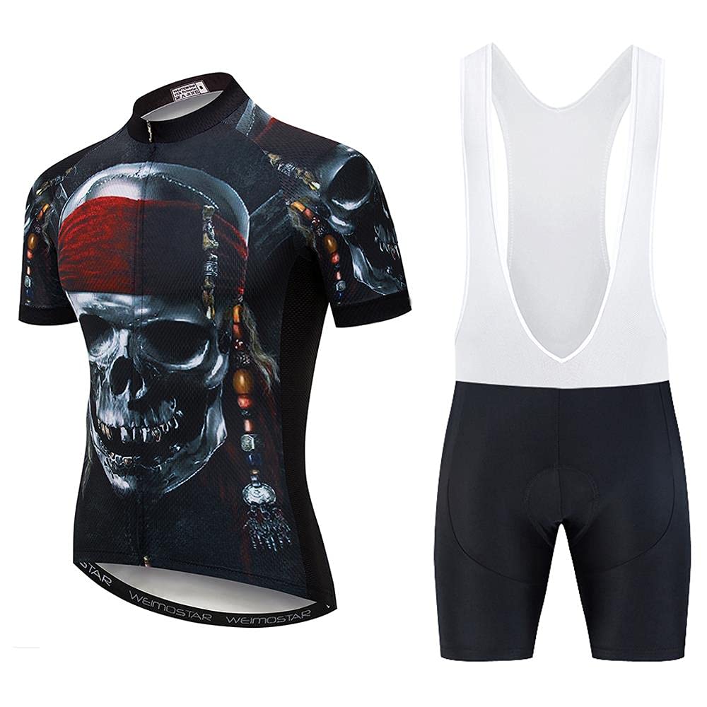 Men's Cycling Jersey & Bib Shorts Set - Breathable Short Sleeve Bike Shirts with 20D Gel Padding for Road & Mountain Biking - Perfect for Training, Racing & Outdoor Cycling