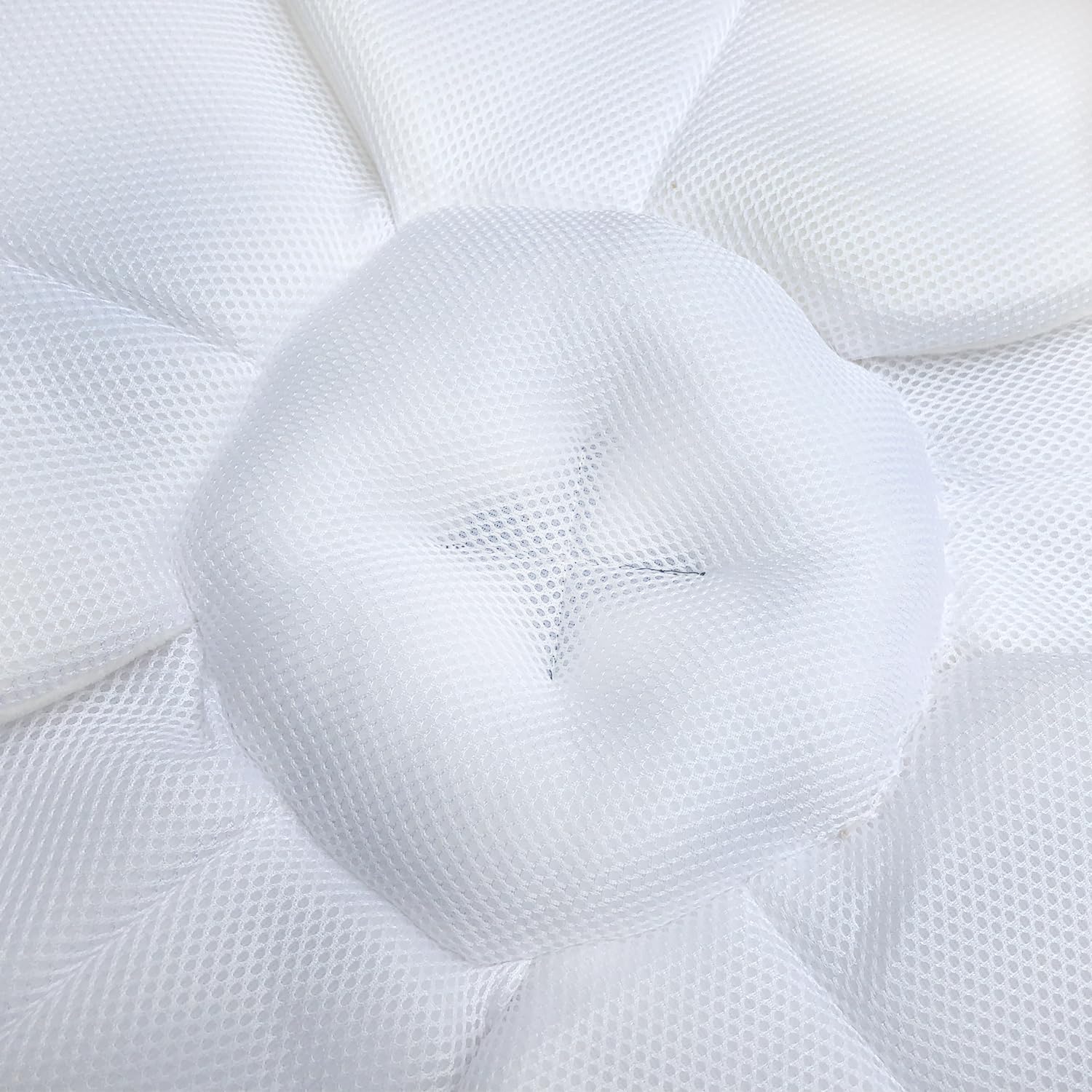 Soft Flower Baby Bath Pad - Non-Slip Infant Bathtub Mat for Newborns & Toddlers - Safe for Bathtub, Sink or Counter (White & Blue) - Perfect for Bath Time, Spa Days & Photo Shoots