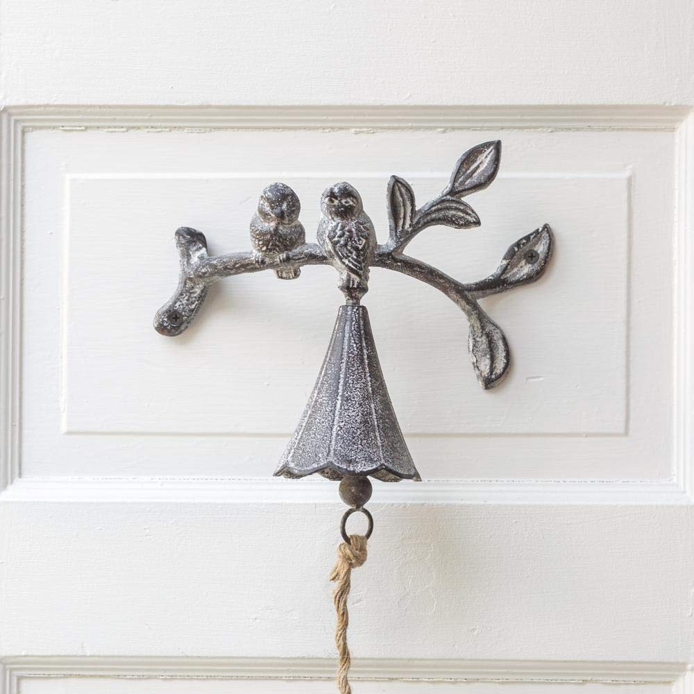 CTW Home Collection Birds on a Branch Wind Chime - Outdoor Garden Decor, Handcrafted Metal Wind Bell for Patio, Porch & Yard - Soothing Sounds for Relaxation & Meditation