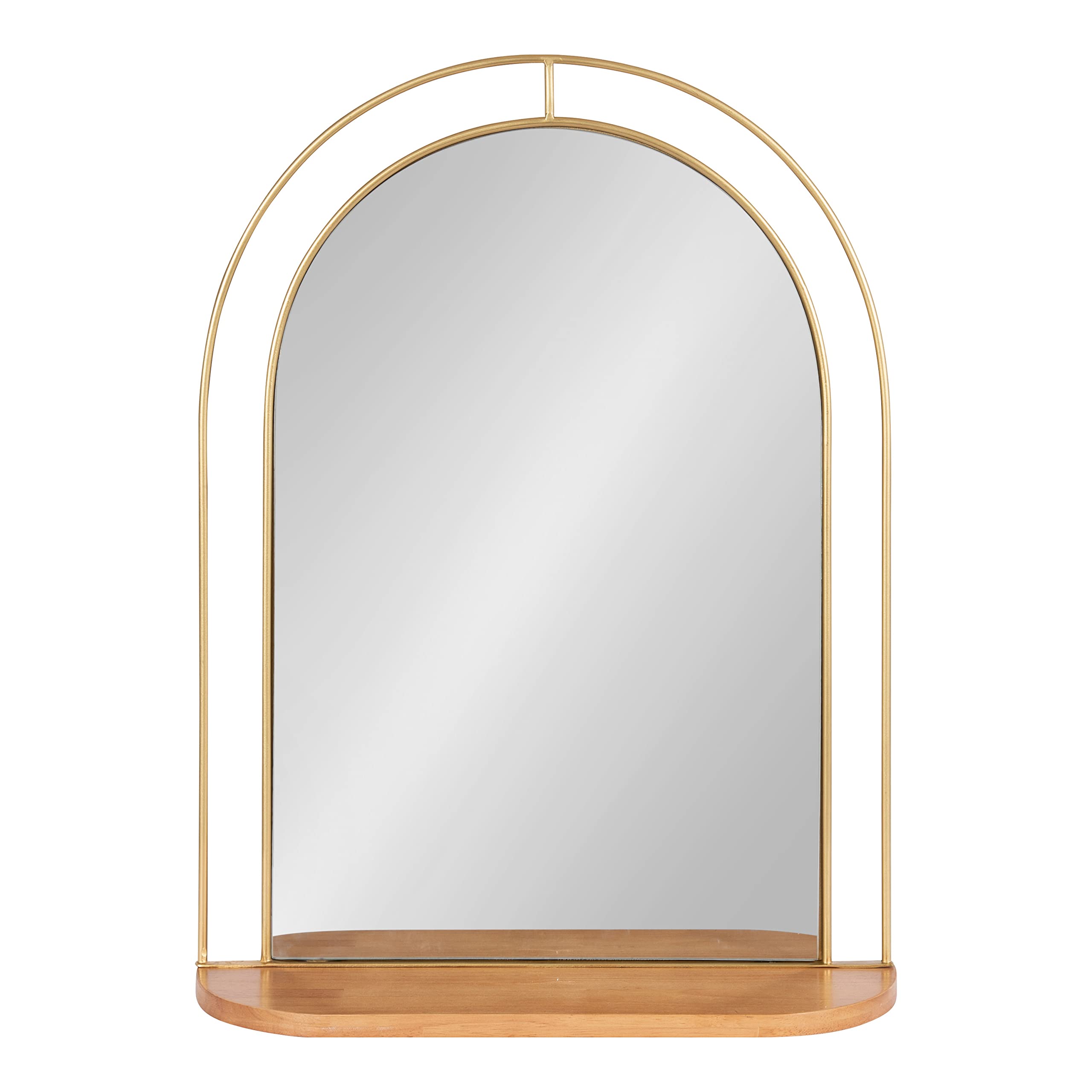 Kate and Laurel Reverie Modern Arched Mirror with Shelf - 23