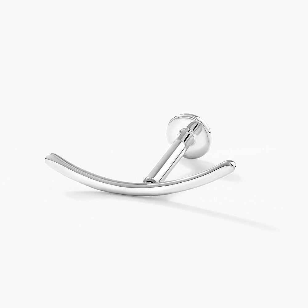 Climber Helix Single Stud Earring in Sterling Silver - Perfect for Cartilage Piercing & Everyday Wear