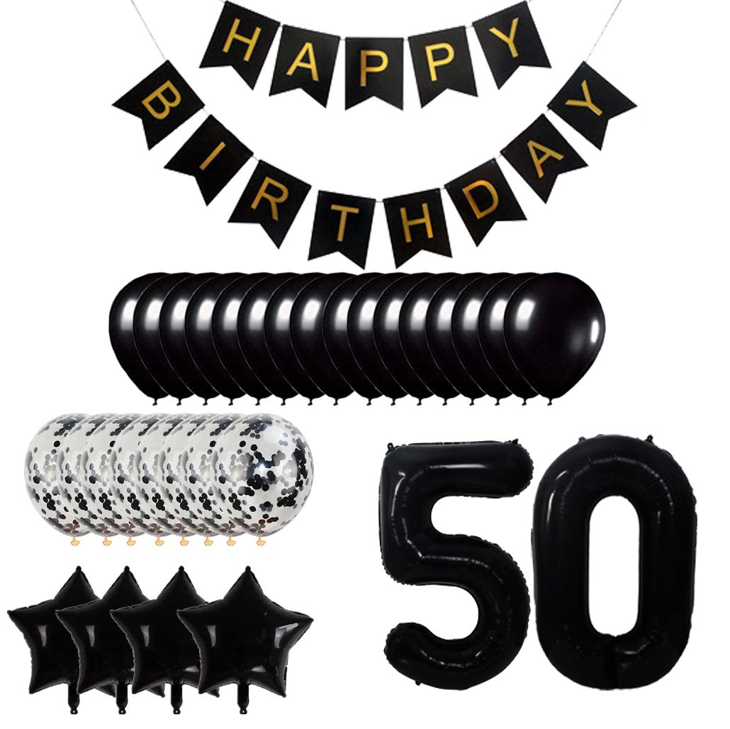 50th Birthday Party Decorations Kit - Happy 50th Birthday Banner, Balloons & Party Supplies for Men & Women - Perfect for Milestone Birthday Celebrations, Anniversaries & Retirement Parties
