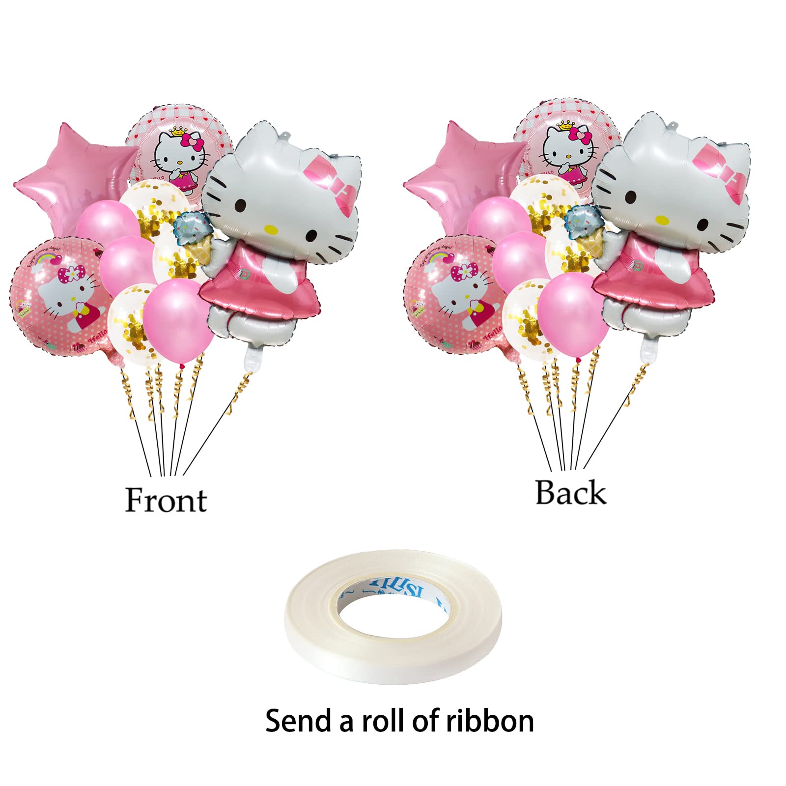 10Pcs Cute Anime Party Balloons - Double Sided Aluminum Film Balloons for Birthday Decorations, Anime Theme Party Supplies, Kawaii Celebration Decor (HE-01) | Perfect for Birthday Parties, Baby Showers, and Anime Themed Events