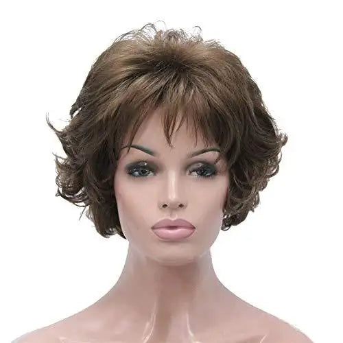 Short Layered Pre-Styled Synthetic Wig for Women - Heat Resistant & Natural Look - Perfect for Cosplay, Daily Wear & Special Occasions