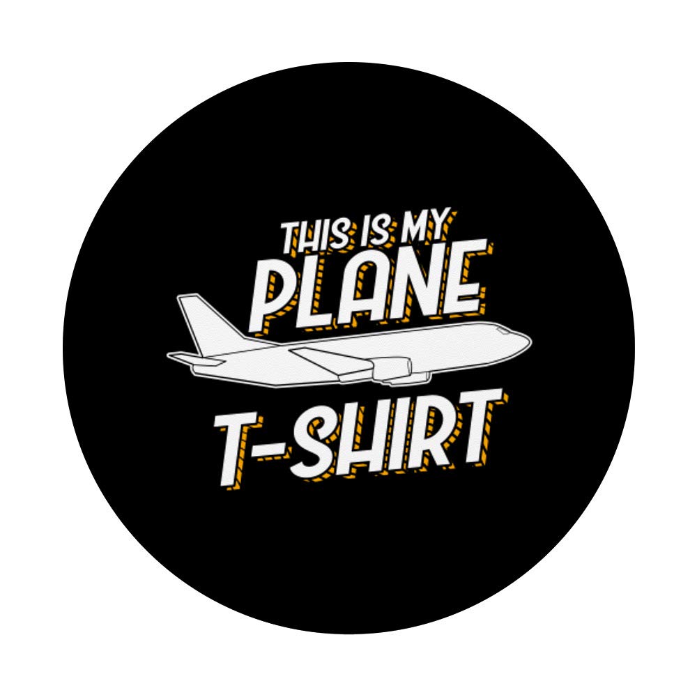 Funny Pilot Airplane PopSockets PopGrip - Swappable Phone & Tablet Grip with 'This Is My Plane' Design | Perfect for Aviation Enthusiasts, Travel Lovers & Unique Gift Ideas