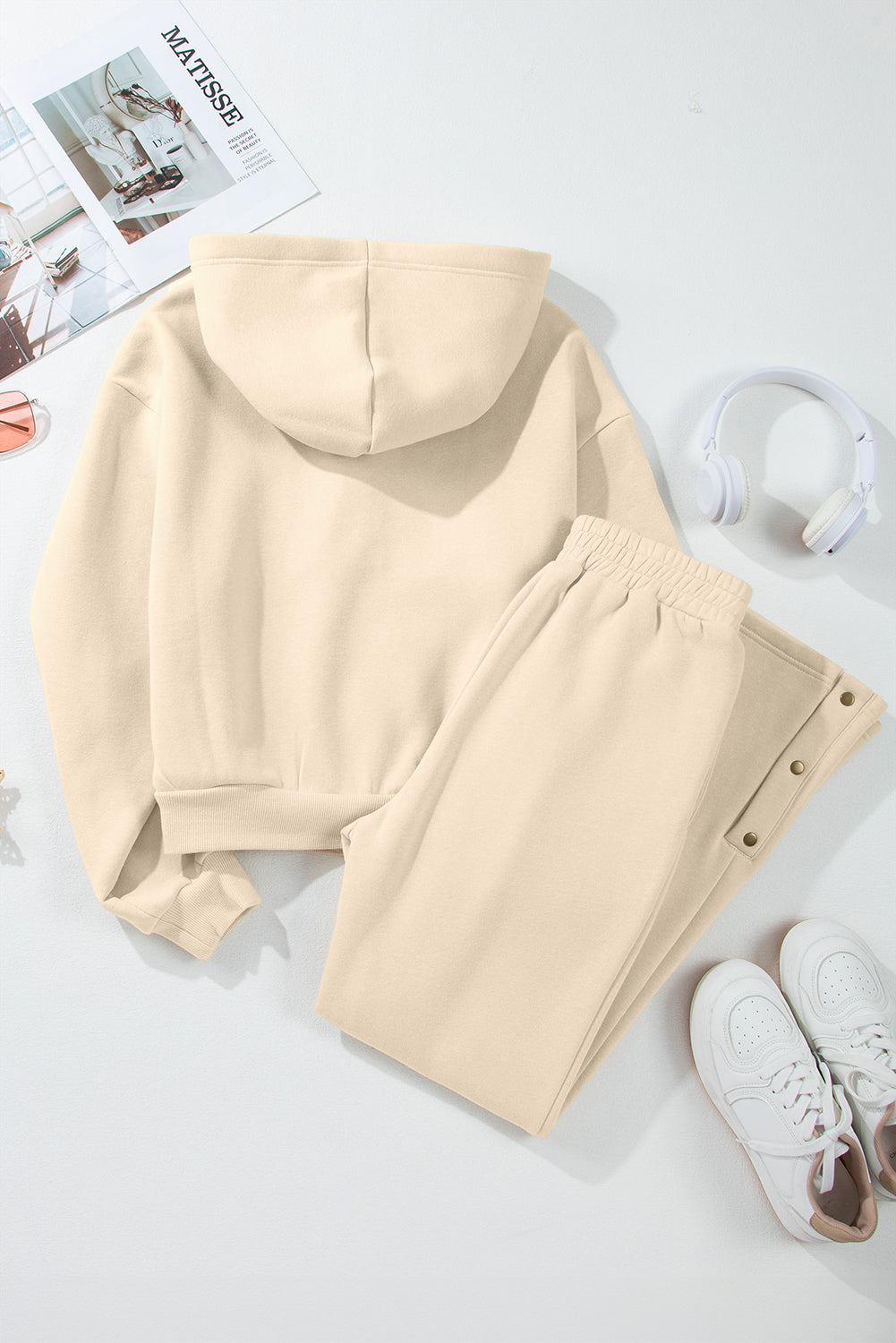Men's/Women's Hooded Top & Pants Travel Wear Set - Comfortable Casual Outfit for Airplane, Road Trips & Outdoor Adventures