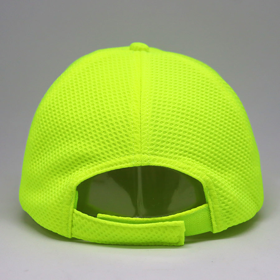 VT Shield Future Looks Bright Neon Yellow Performance Hat with Velcro Closure - Perfect for Running, Cycling, and Outdoor Sports