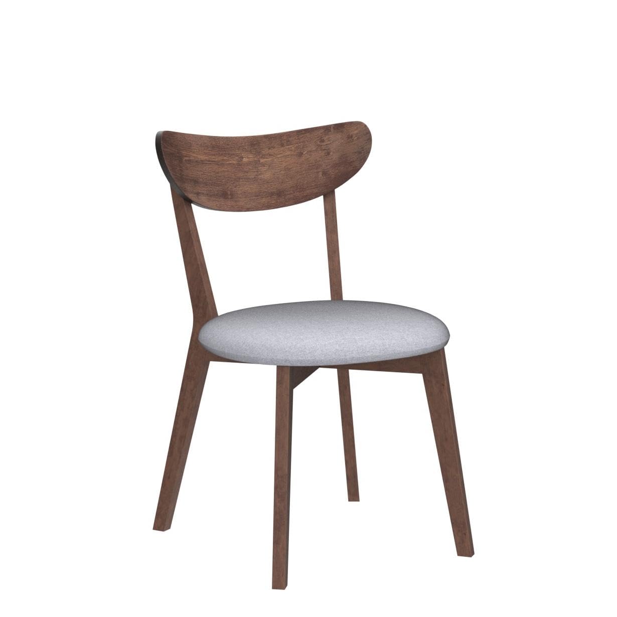 ERGOMASTER 2-Piece Walnut Wood Dining Chairs Set - Curved Back Comfortable Kitchen & Restaurant Chairs for Home, Office, and Commercial Use - Perfect for Family Dinners, Cafe Seating, and Modern Interior Decor