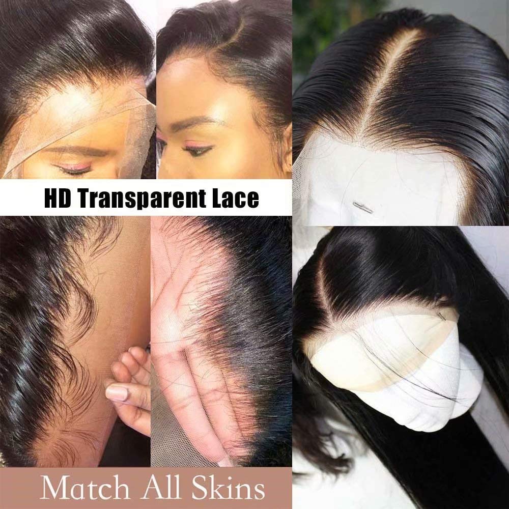HD Transparent Lace Short Bob Human Hair Wigs - Pre Plucked 13x4 Lace Front Wig with 150% Density Brazilian Remy Hair - Natural Color 10 Inch Bob Cut for Women | Perfect for Daily Wear, Cosplay & Special Occasions