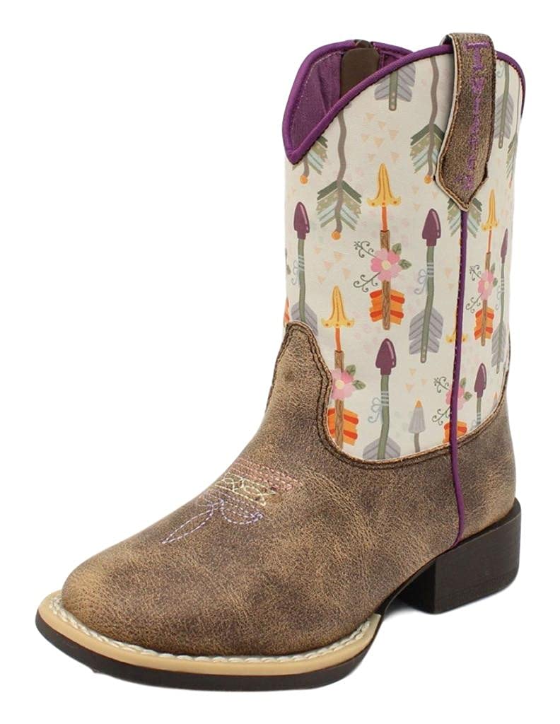 M&F Western Baby Girl's Hannah Brown Boots - Toddler Size 8 - Comfortable & Stylish Western Boots for Little Girls | Perfect for Playdates, Rodeos & Country-Themed Events